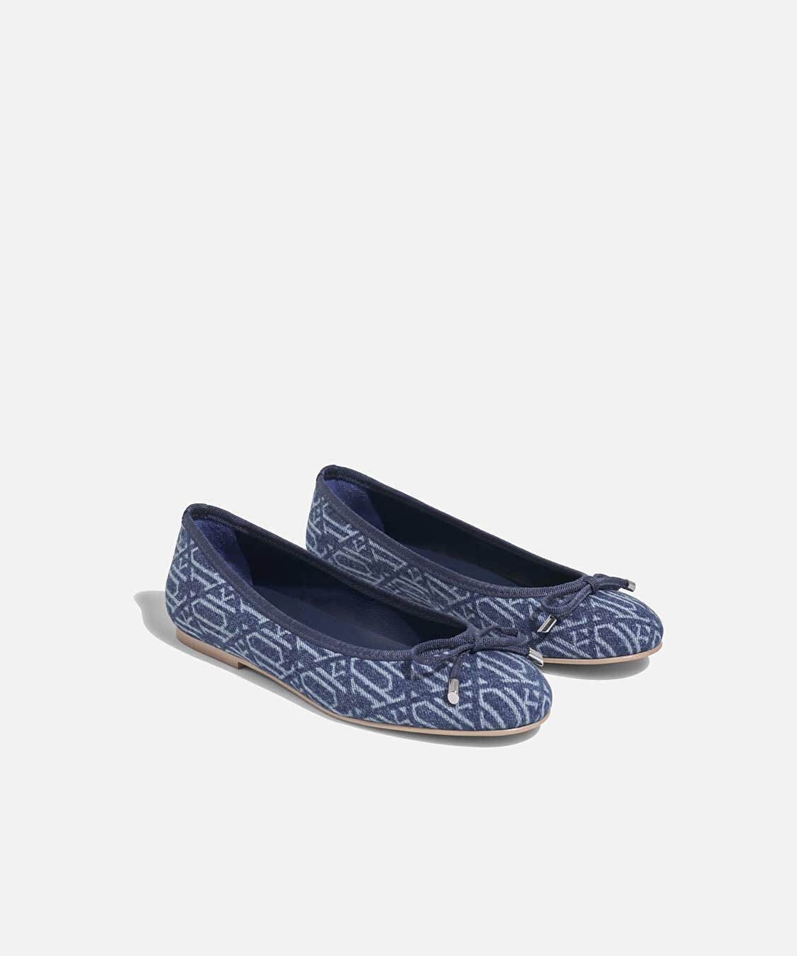 Monogram denim babet - I00000030006089 - Mavi Düz Ayakkabı