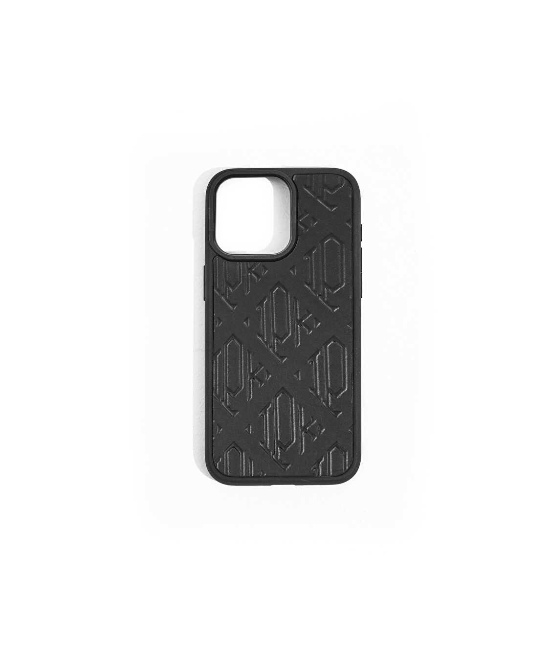 Monogram Iphone 15 Pro deri telefon kılıfı - I00000074002001 - Siyah Telefon Kılıfı