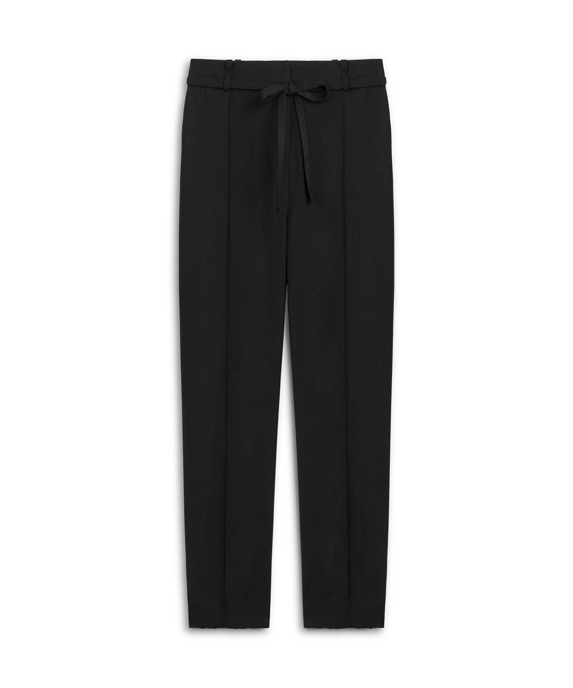 İpekyol Siyah İnce kuşaklı jogger pantolon görsel 4
