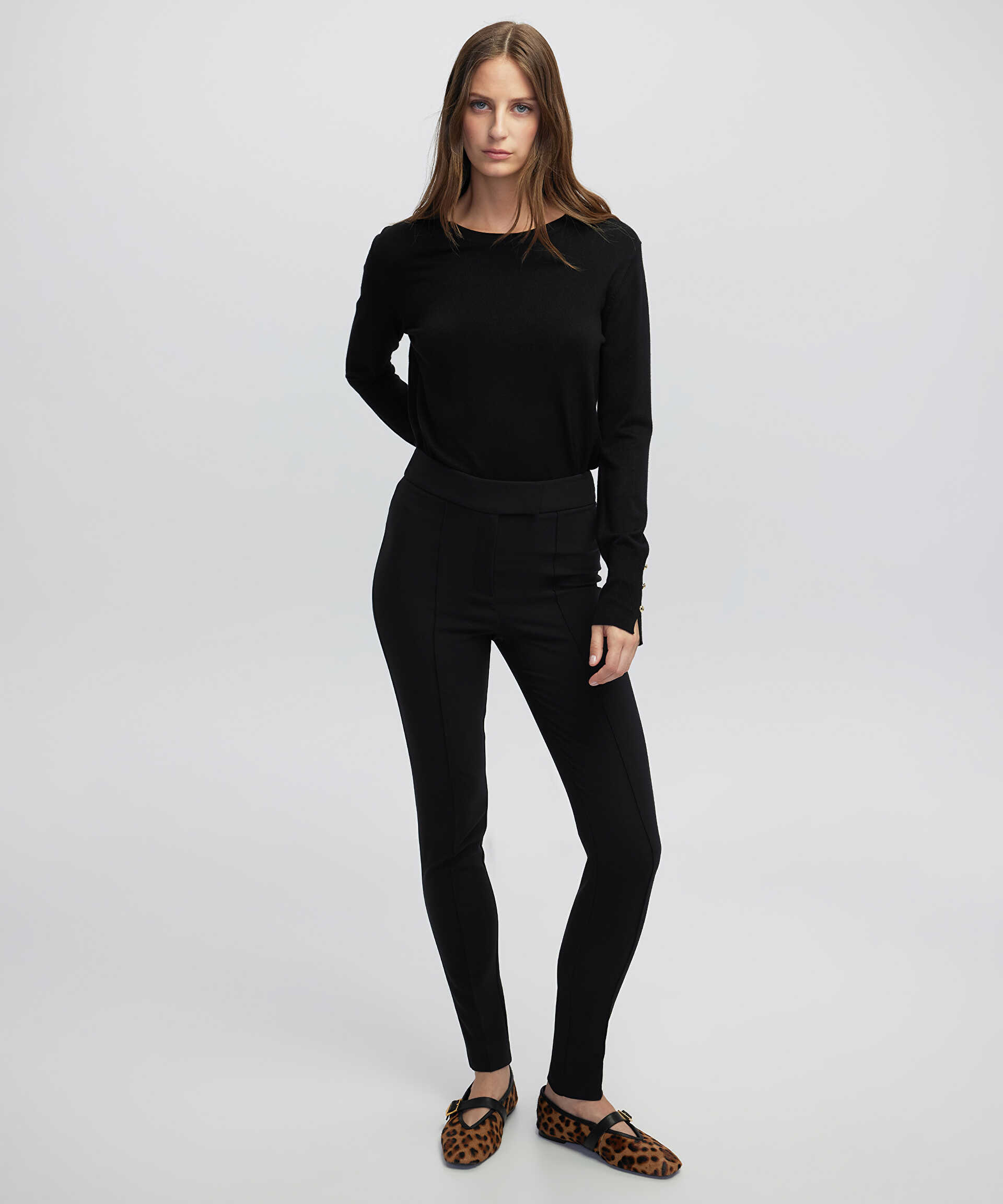 İpekyol Siyah Yüksek bel skinny fit pantolon