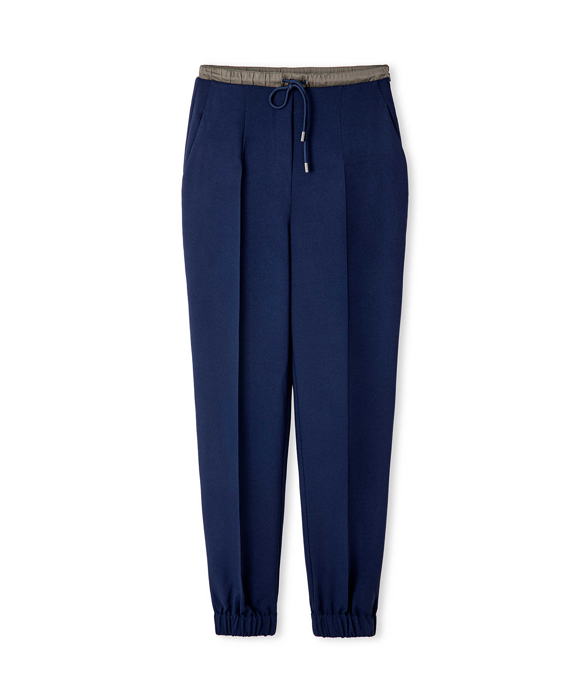 İpekyol Lacivert Teknik kumaş mix jogger pantolon görsel 4