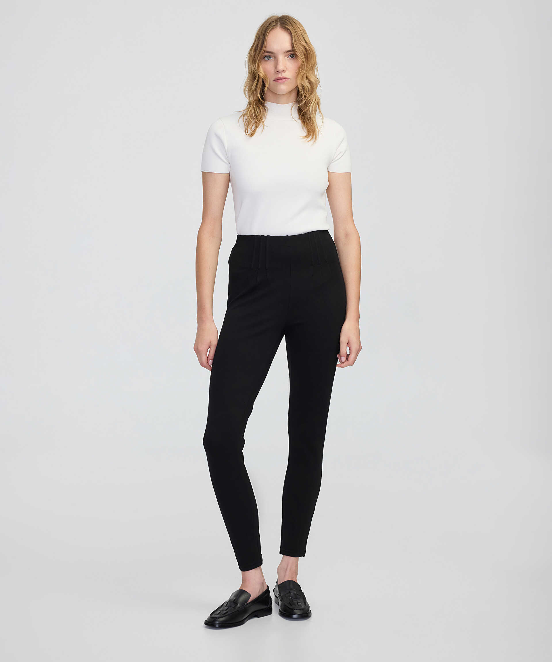 İpekyol Siyah Skinny fit örme pantolon