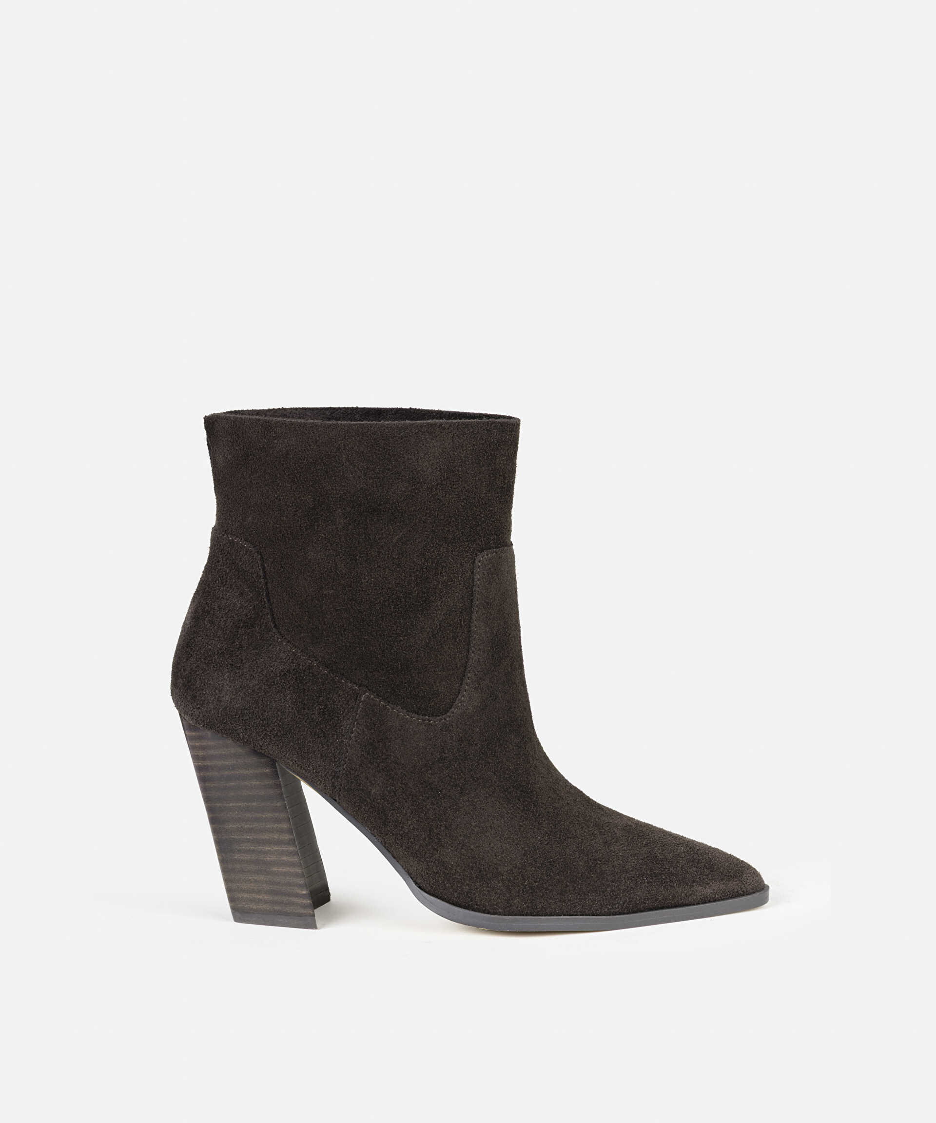 İpekyol Kahverengi %100 süet deri blok topuklu bot