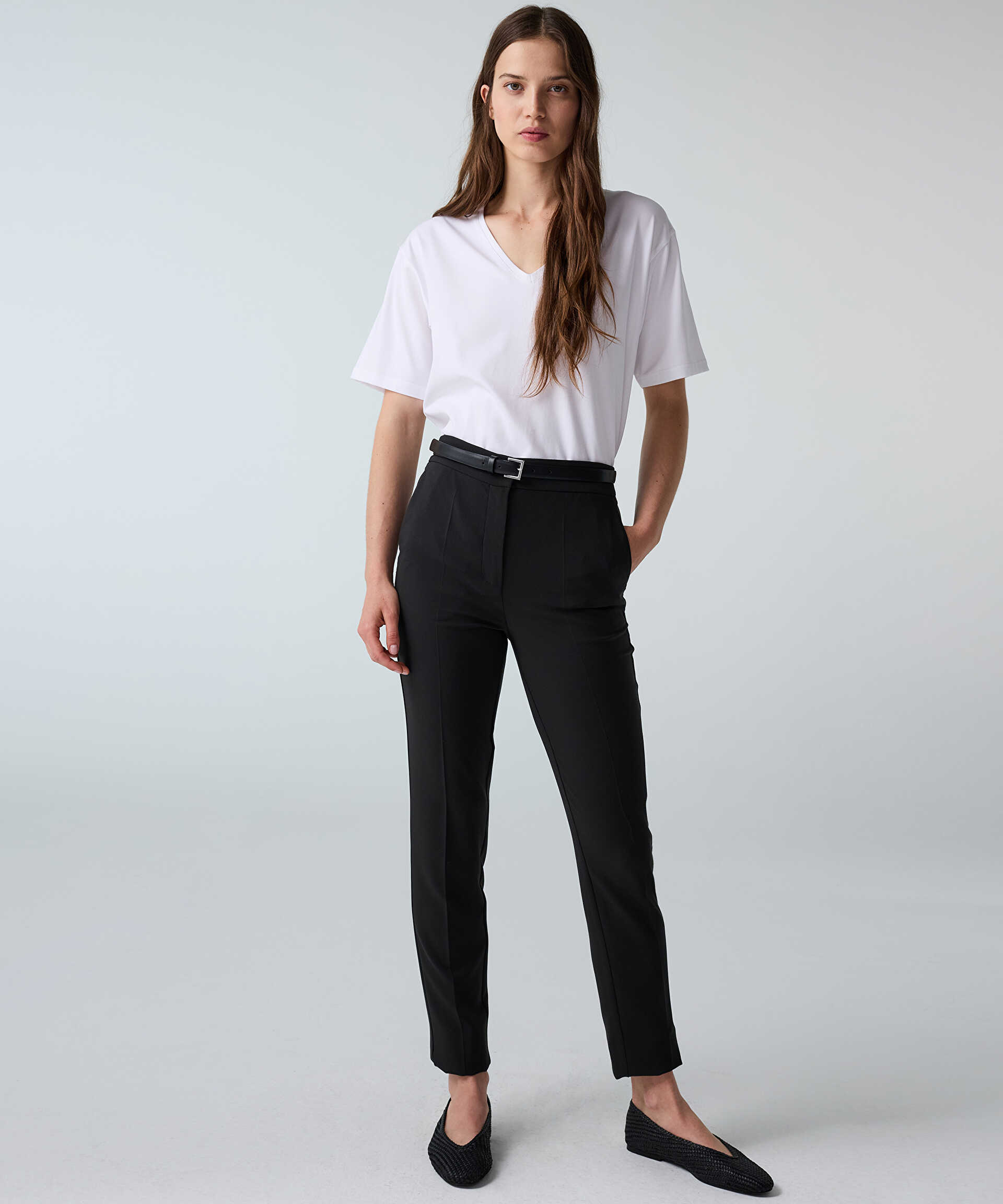 İpekyol Siyah Elastik bel skinny fit pantolon