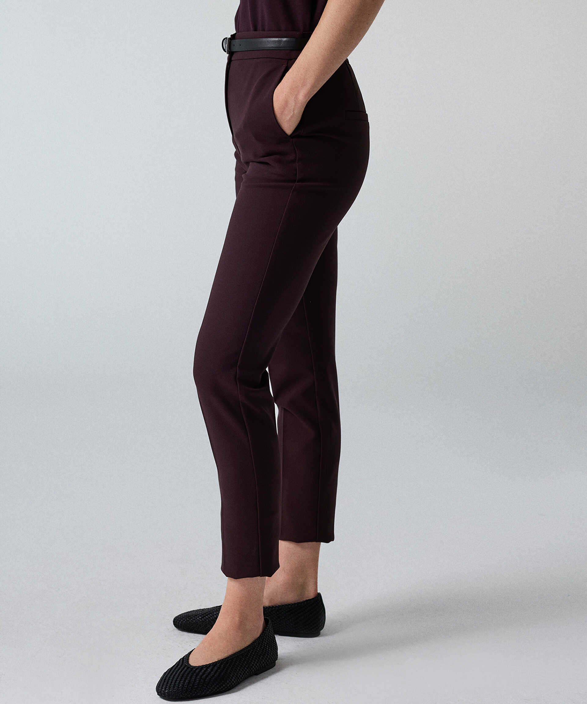 İpekyol Mor Elastik bel skinny fit pantolon görsel 2