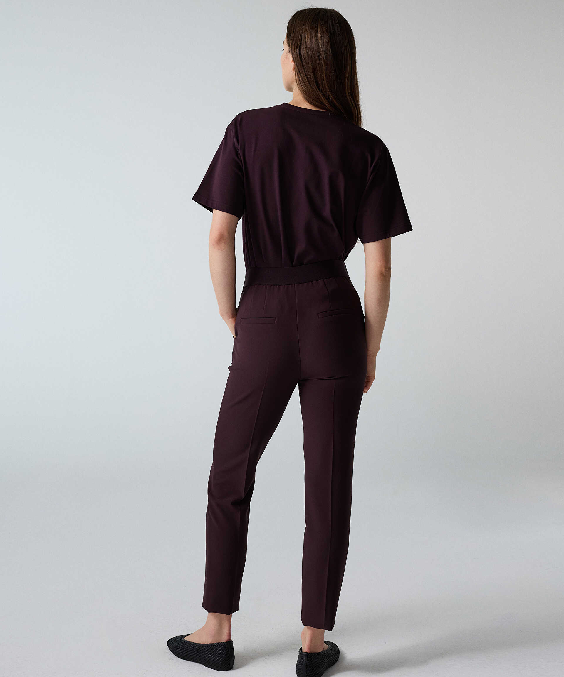 İpekyol Mor Elastik bel skinny fit pantolon görsel 4