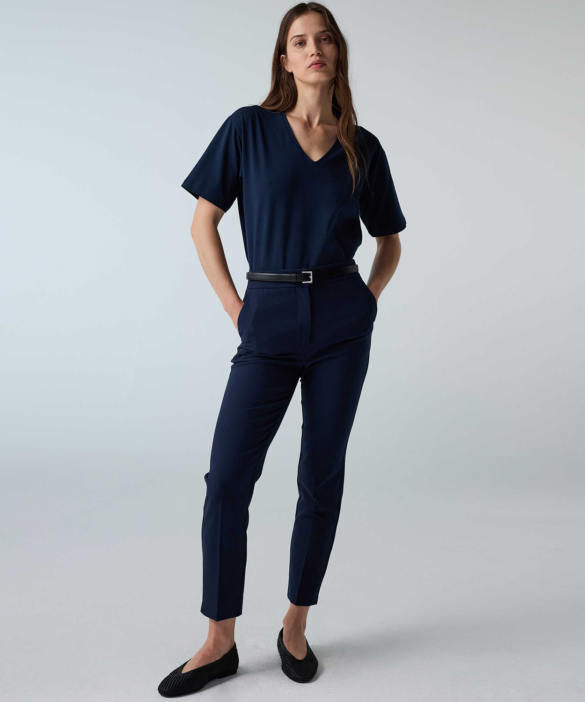 İpekyol Lacivert Elastik bel skinny fit pantolon