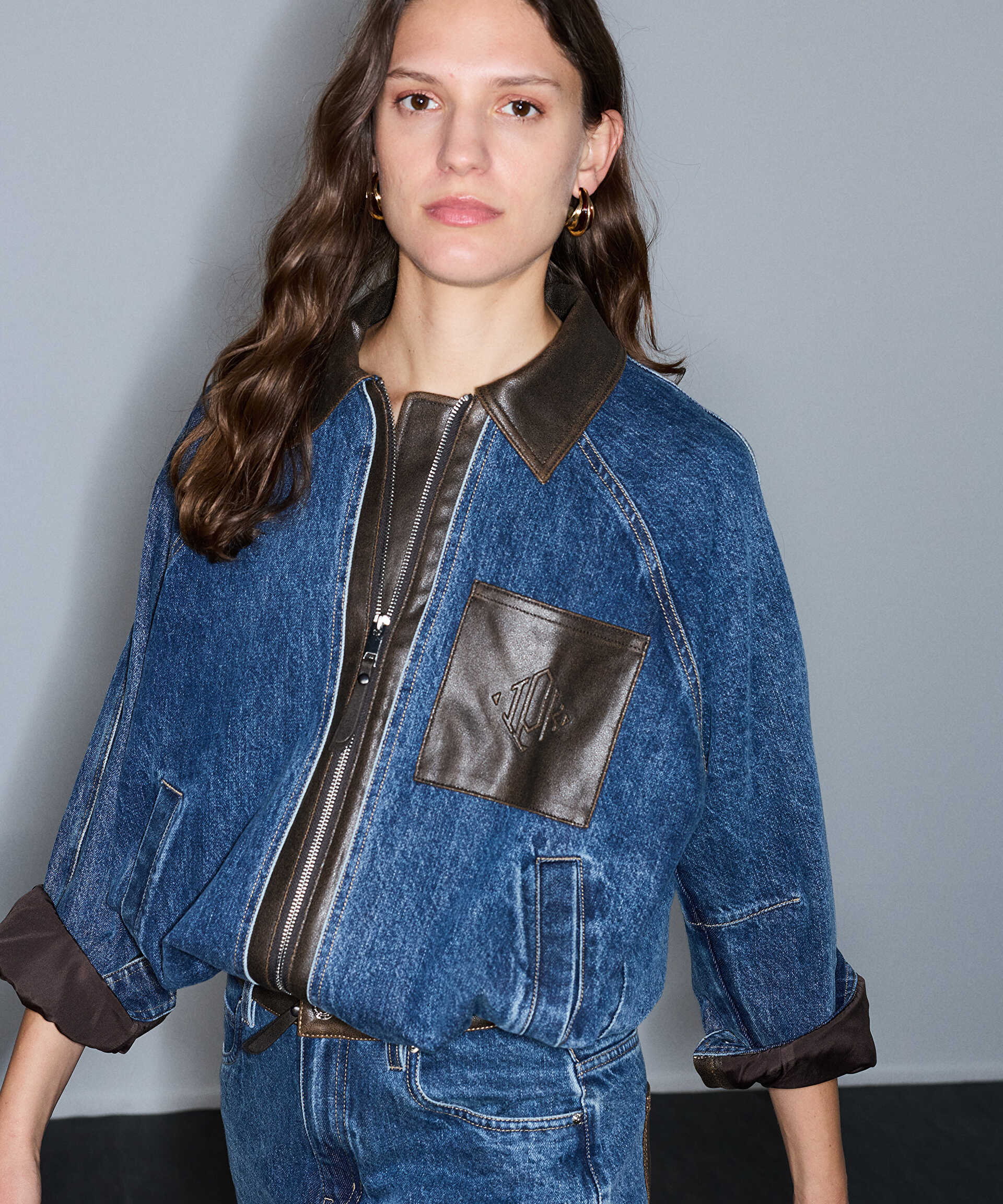 İpekyol Mavi Kumaş mix denim ceket görsel 2