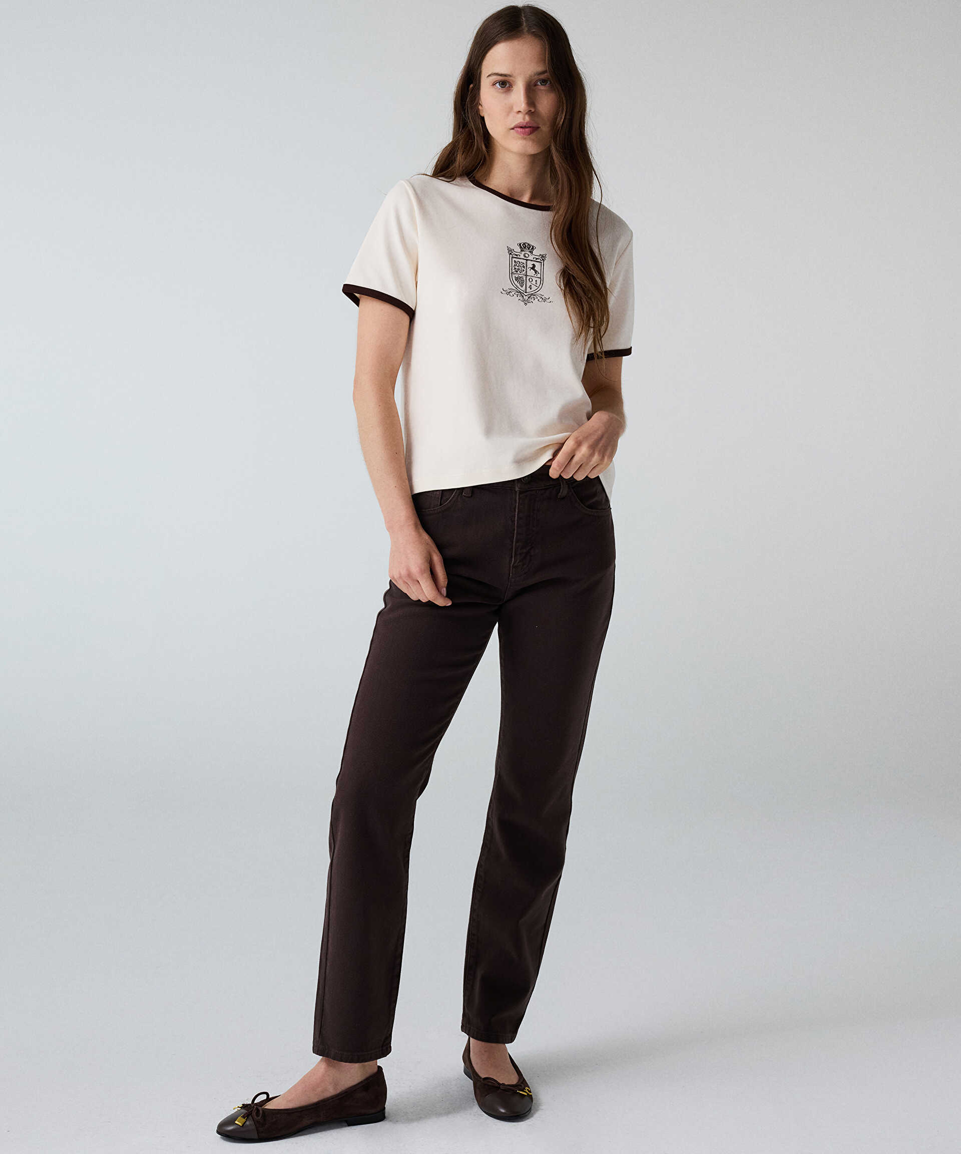 İpekyol Kahverengi Mom fit jean pantolon