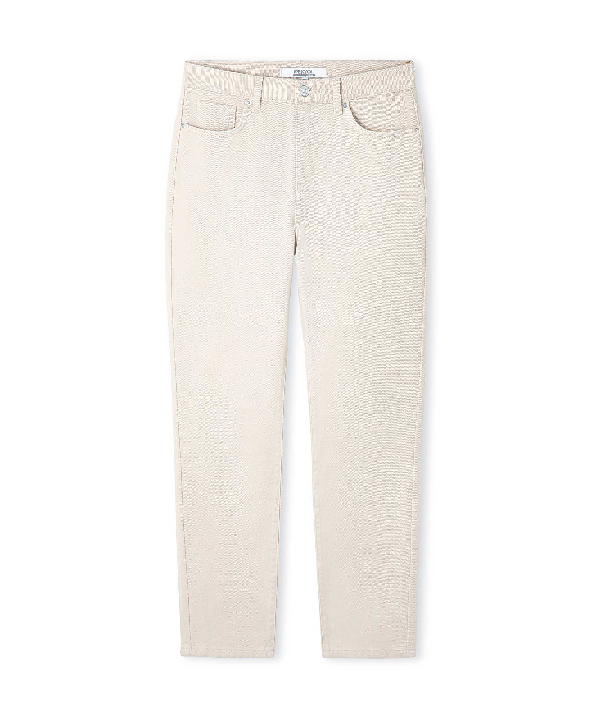 İpekyol Natürel Mom fit jean pantolon görsel 5
