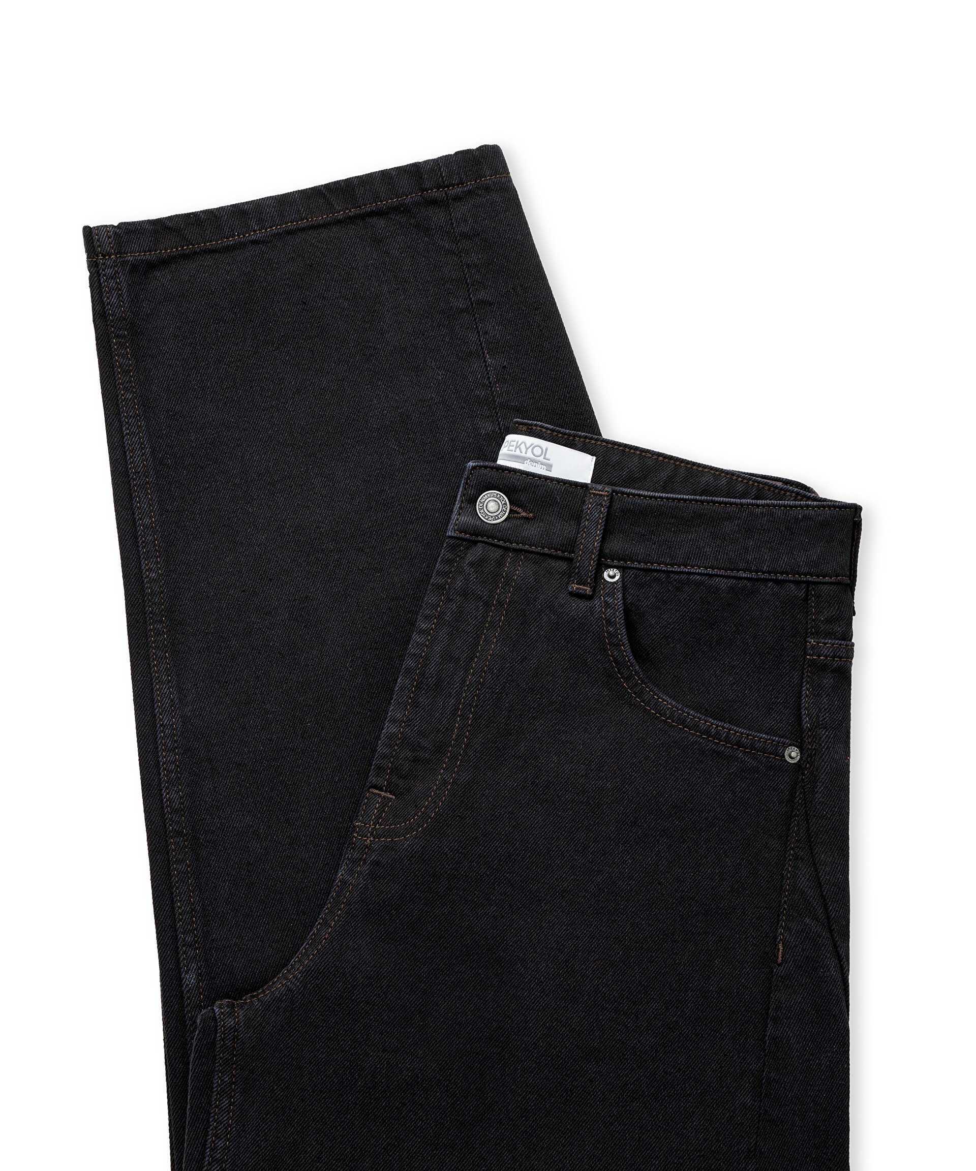 İpekyol Kahverengi Barrel fit jean pantolon görsel 6