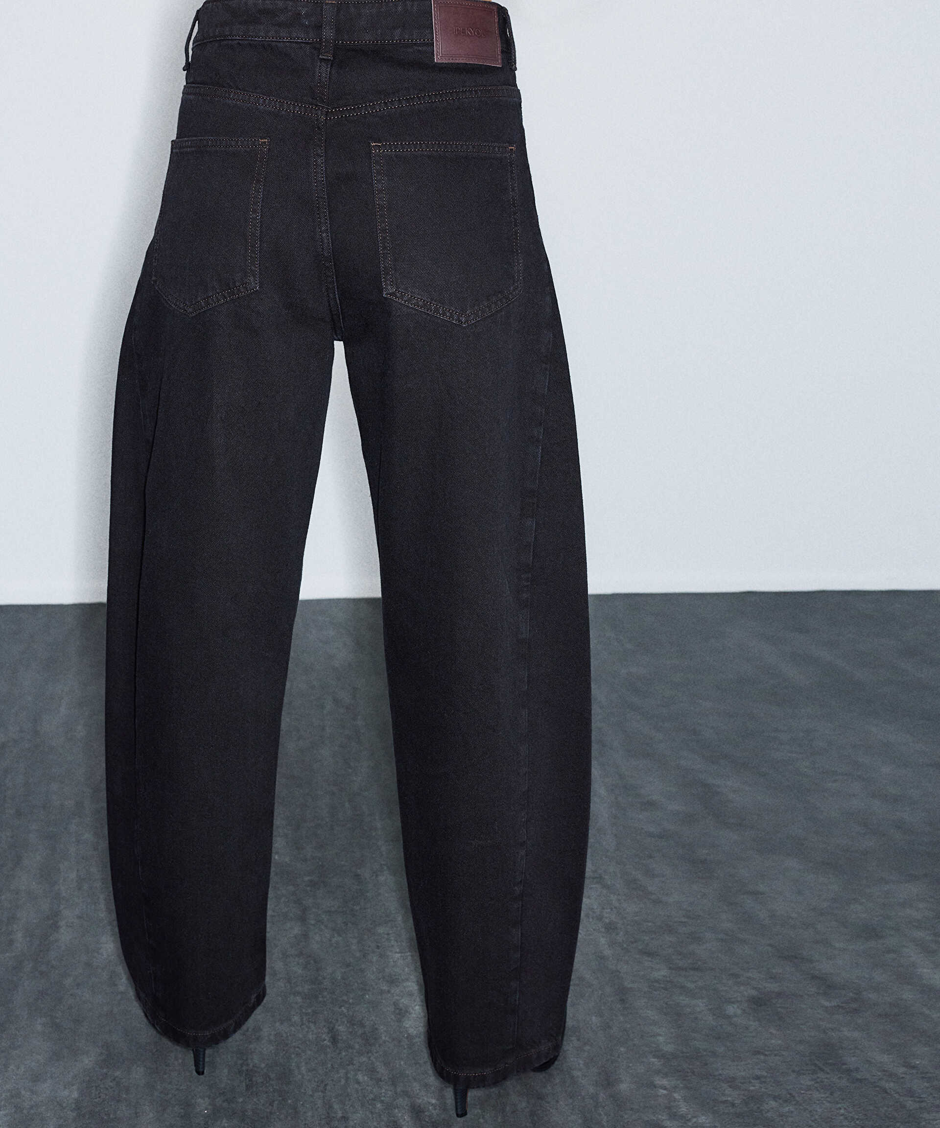 İpekyol Kahverengi Barrel fit jean pantolon görsel 4
