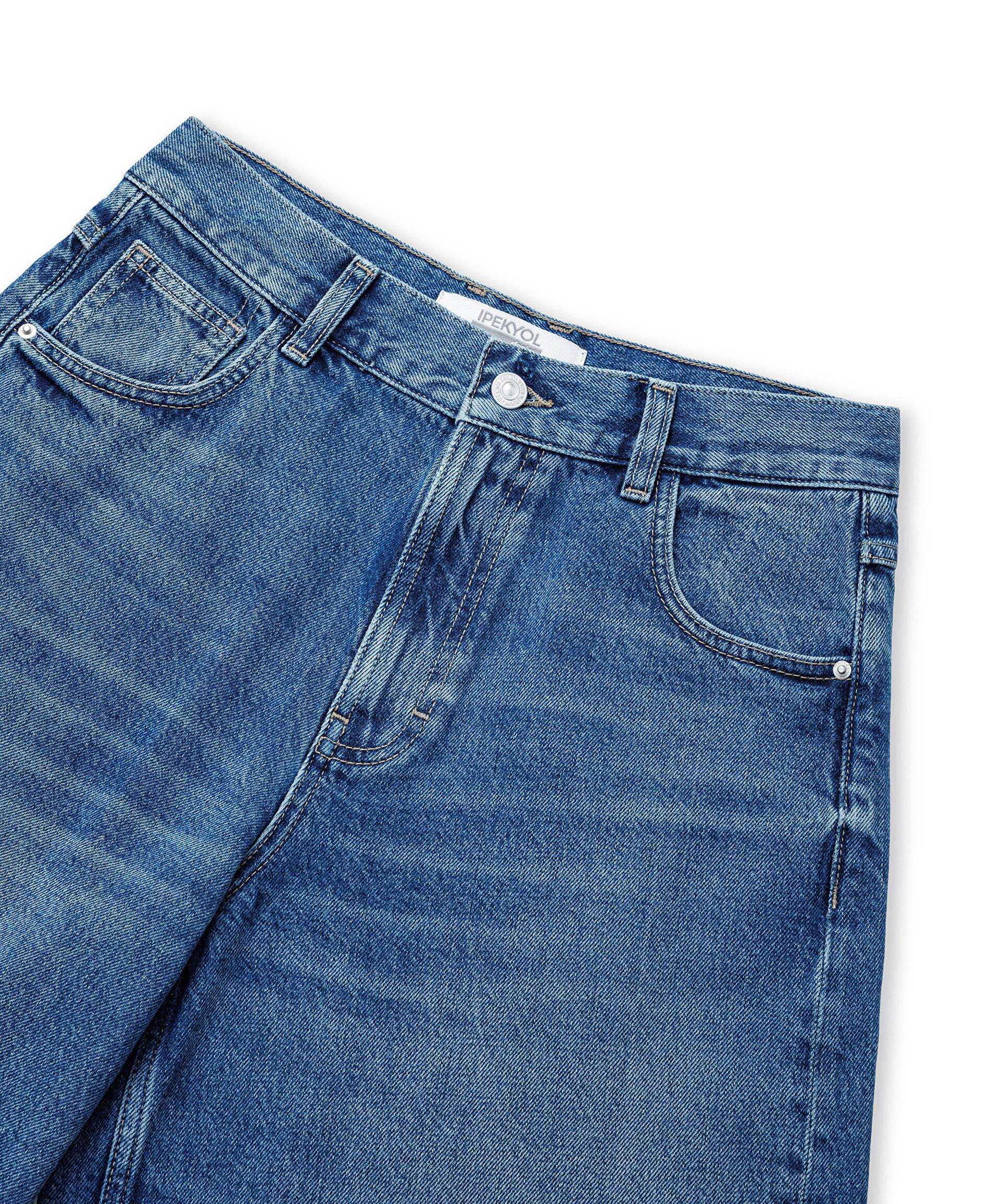 İpekyol Mavi Denim bermuda görsel 7