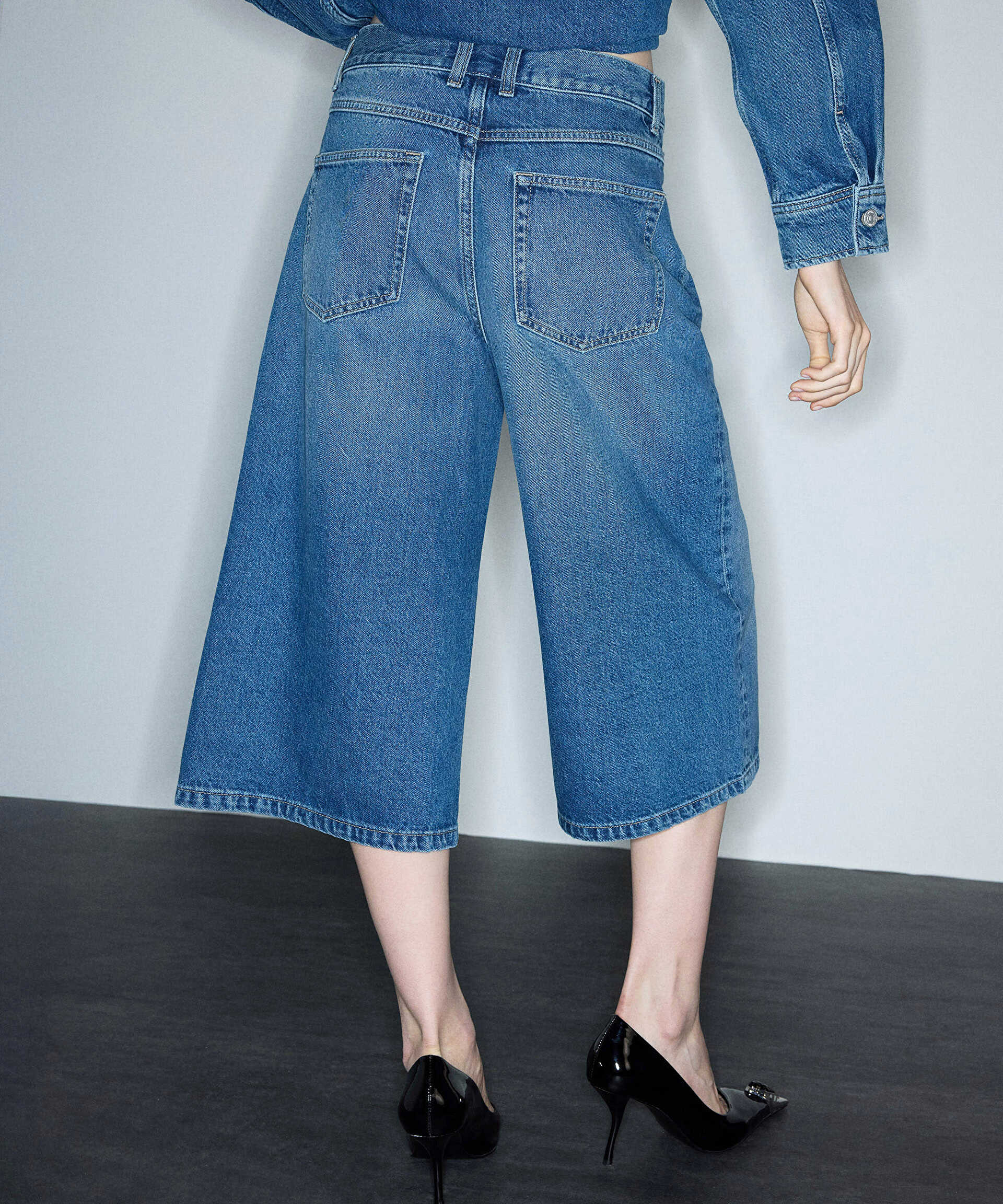 İpekyol Mavi Denim bermuda görsel 5