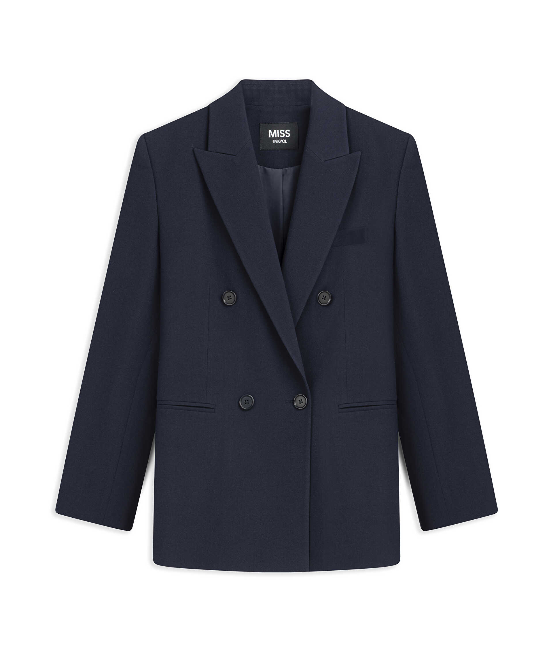 Miss İpekyol Lacivert Kruvaze blazer görsel 6