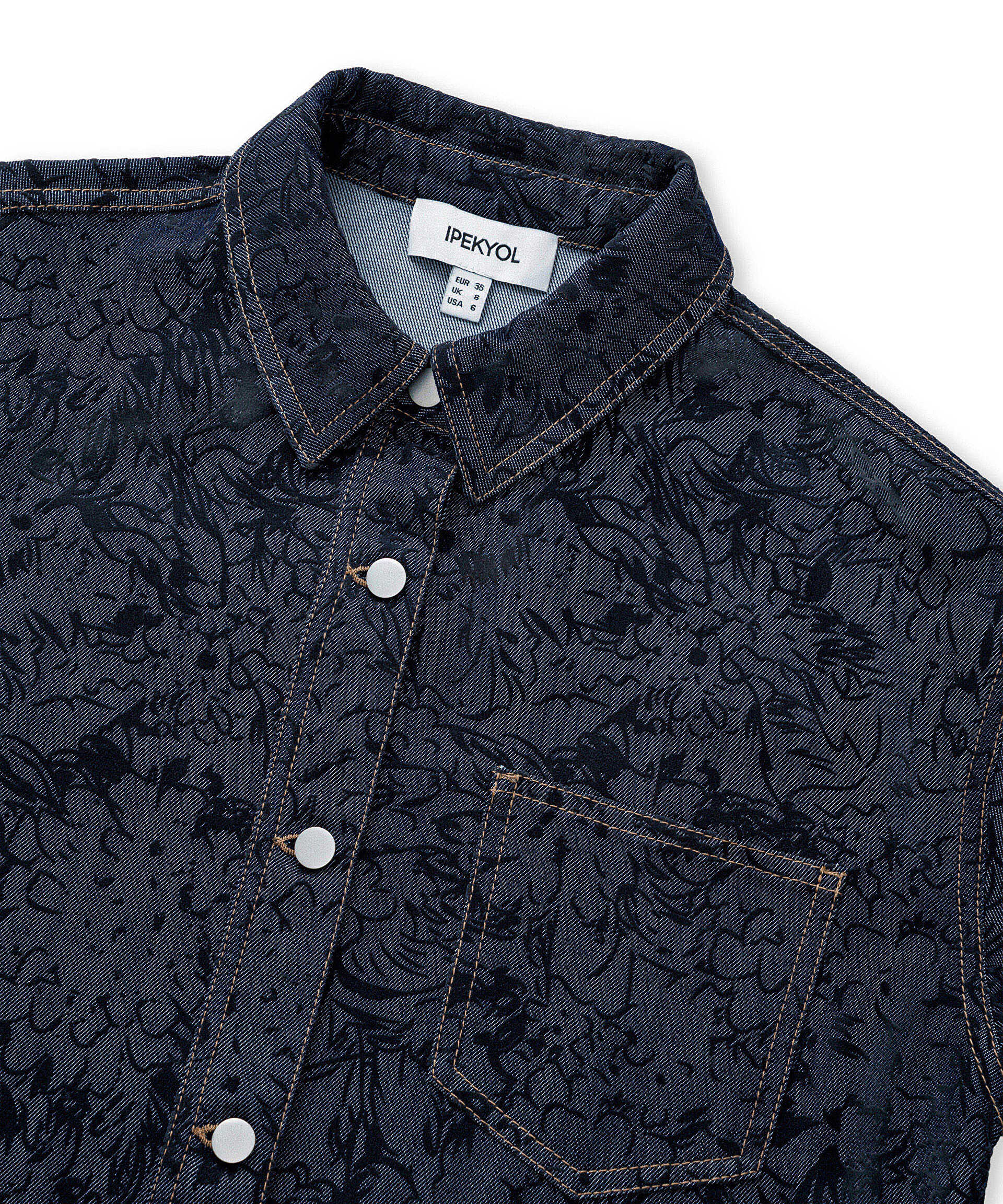 İpekyol Mavi Denim görünümlü gömlek ceket görsel 6