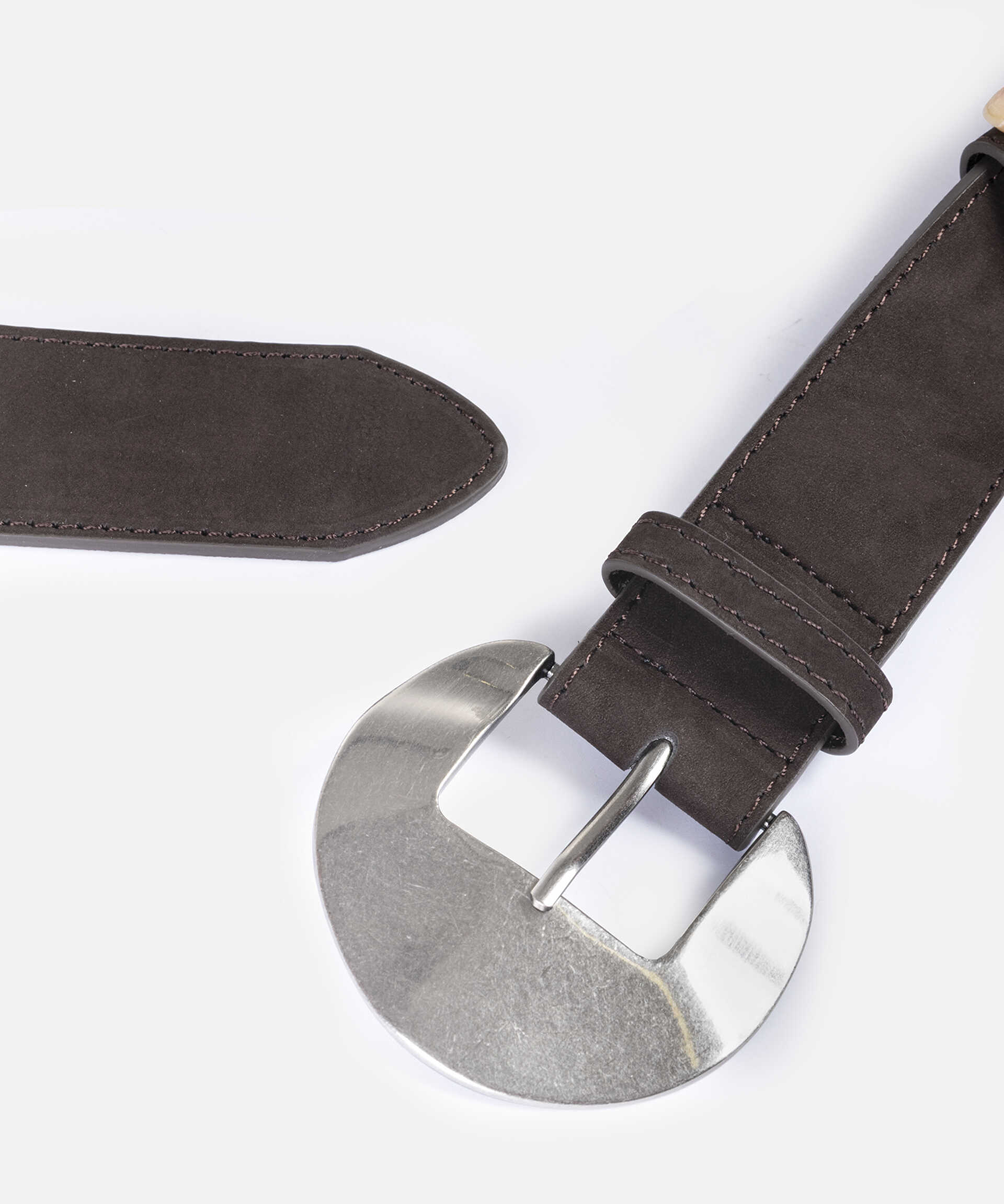 İpekyol Taba Metal tokalı %100 deri kemer görsel 3
