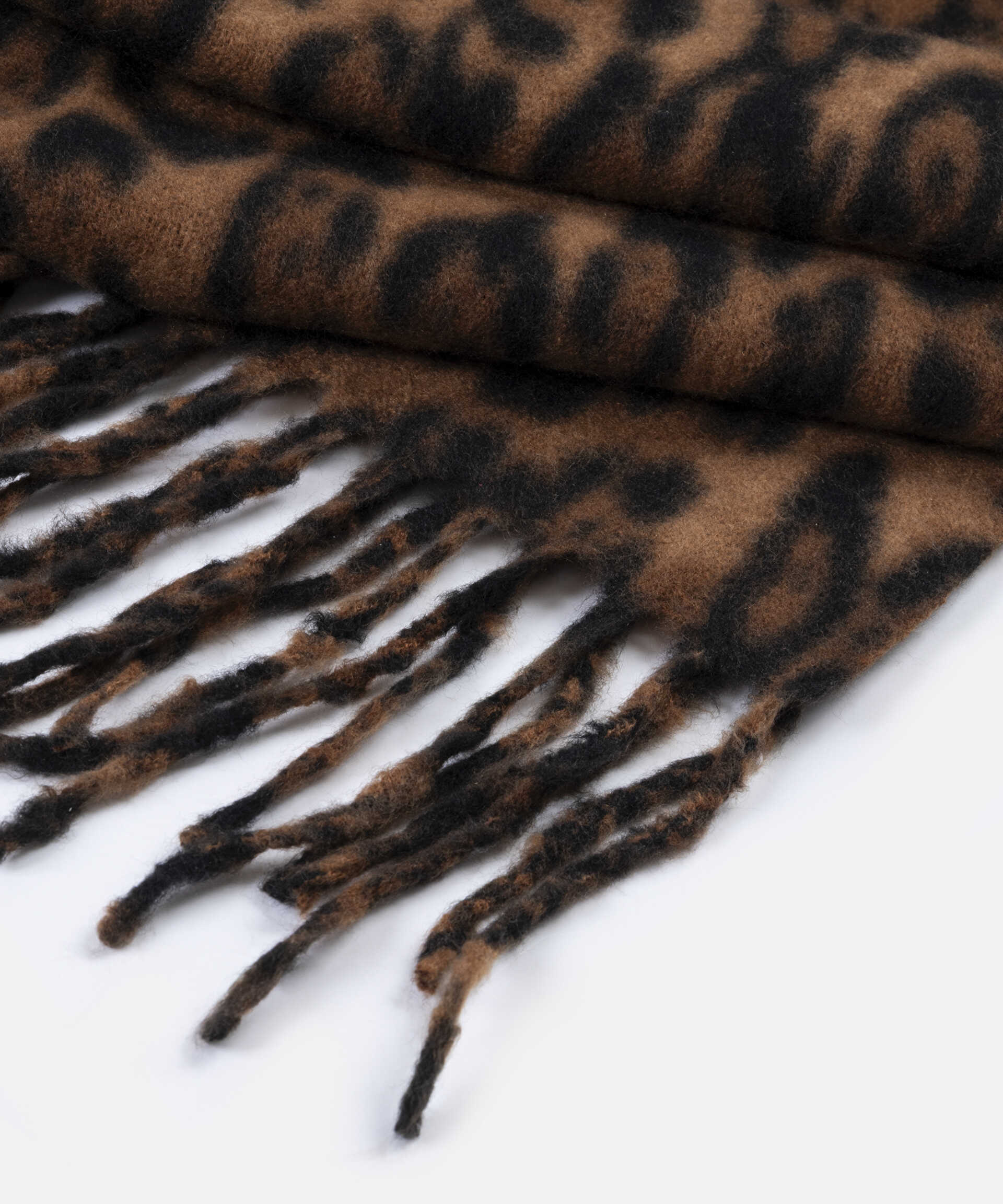 İpekyol Kahverengi Leopar desen atkı görsel 3