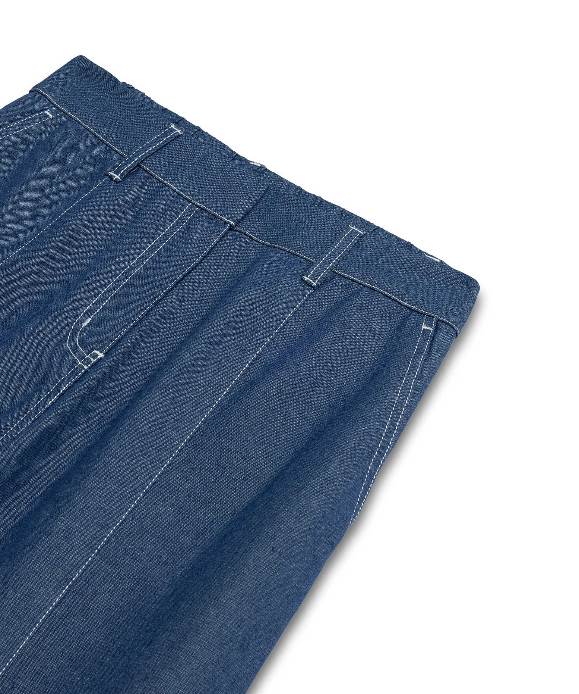 Miss İpekyol Lacivert Kontrast dikişli wide leg pantolon görsel 6