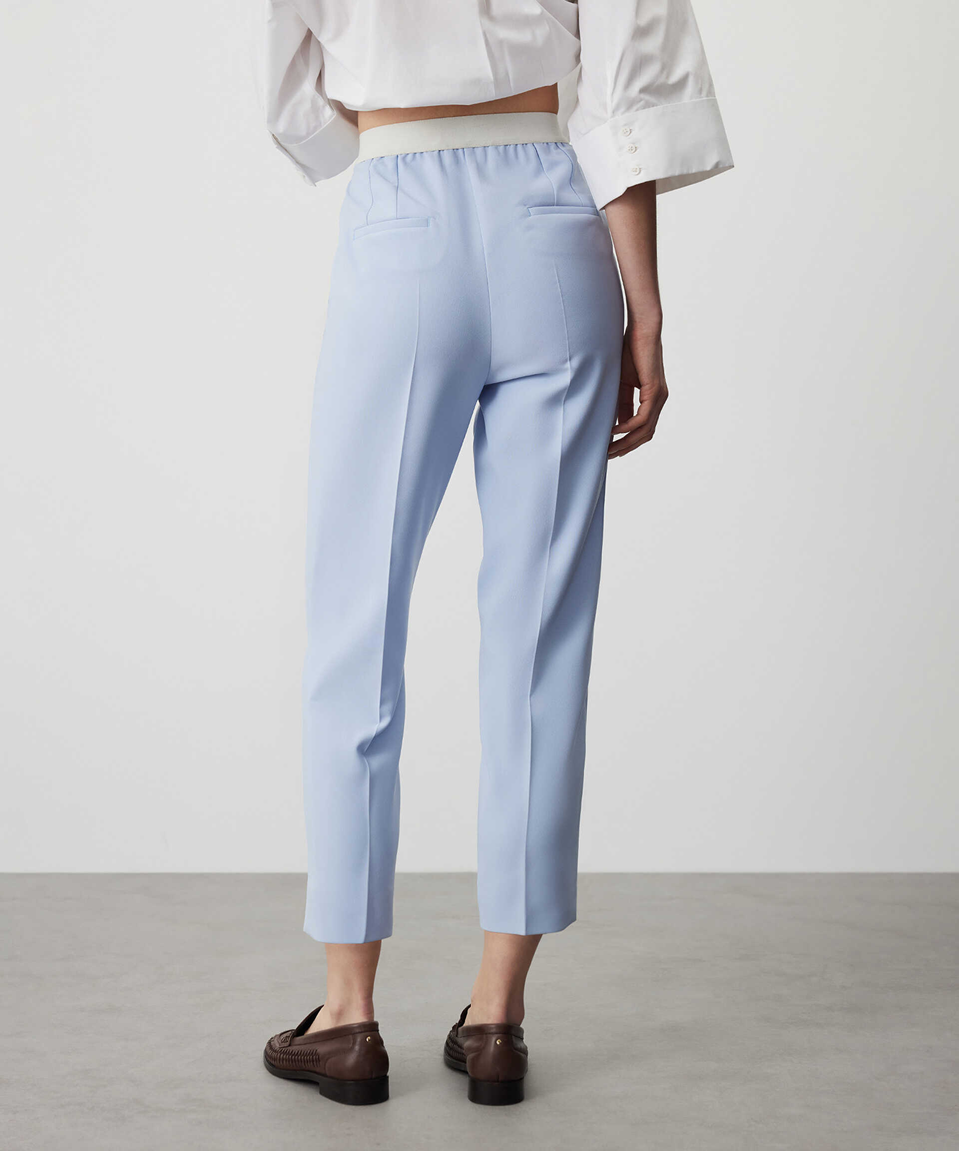 Miss İpekyol Mavi Cepli carrot fit pantolon görsel 4