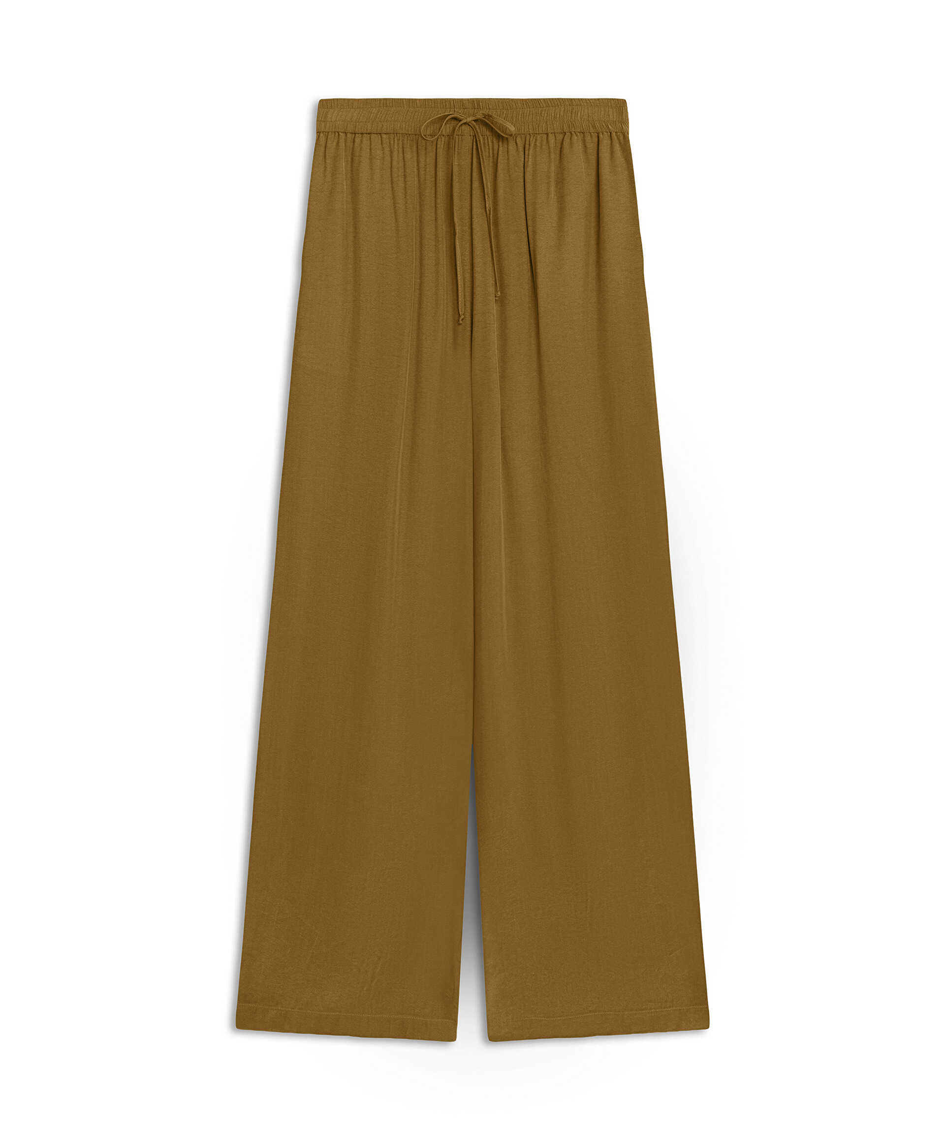 Miss İpekyol Kahverengi Elastik bel wide leg fit pantolon görsel 5