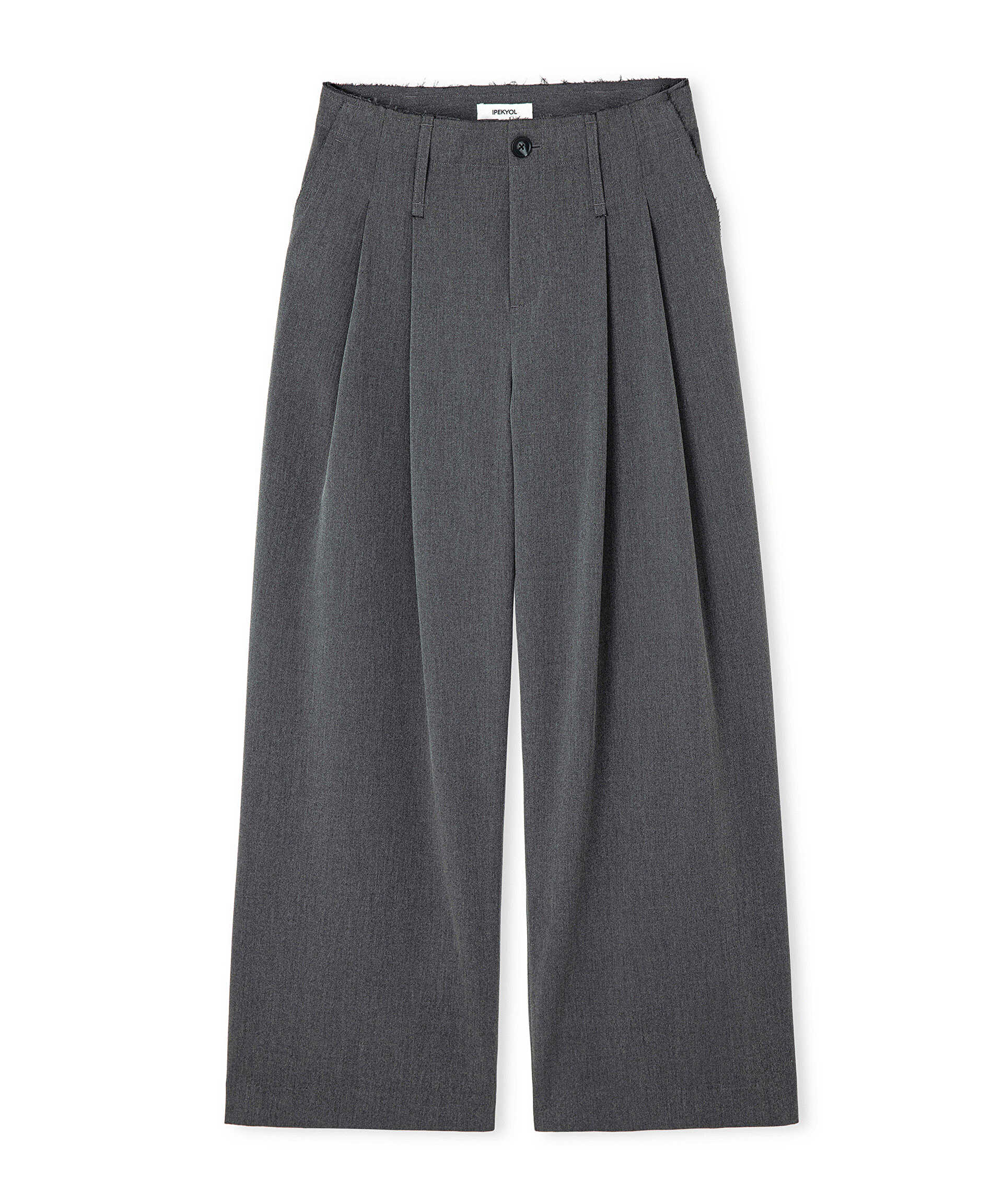 İpekyol Gri Raw edge wide leg pantolon görsel 6