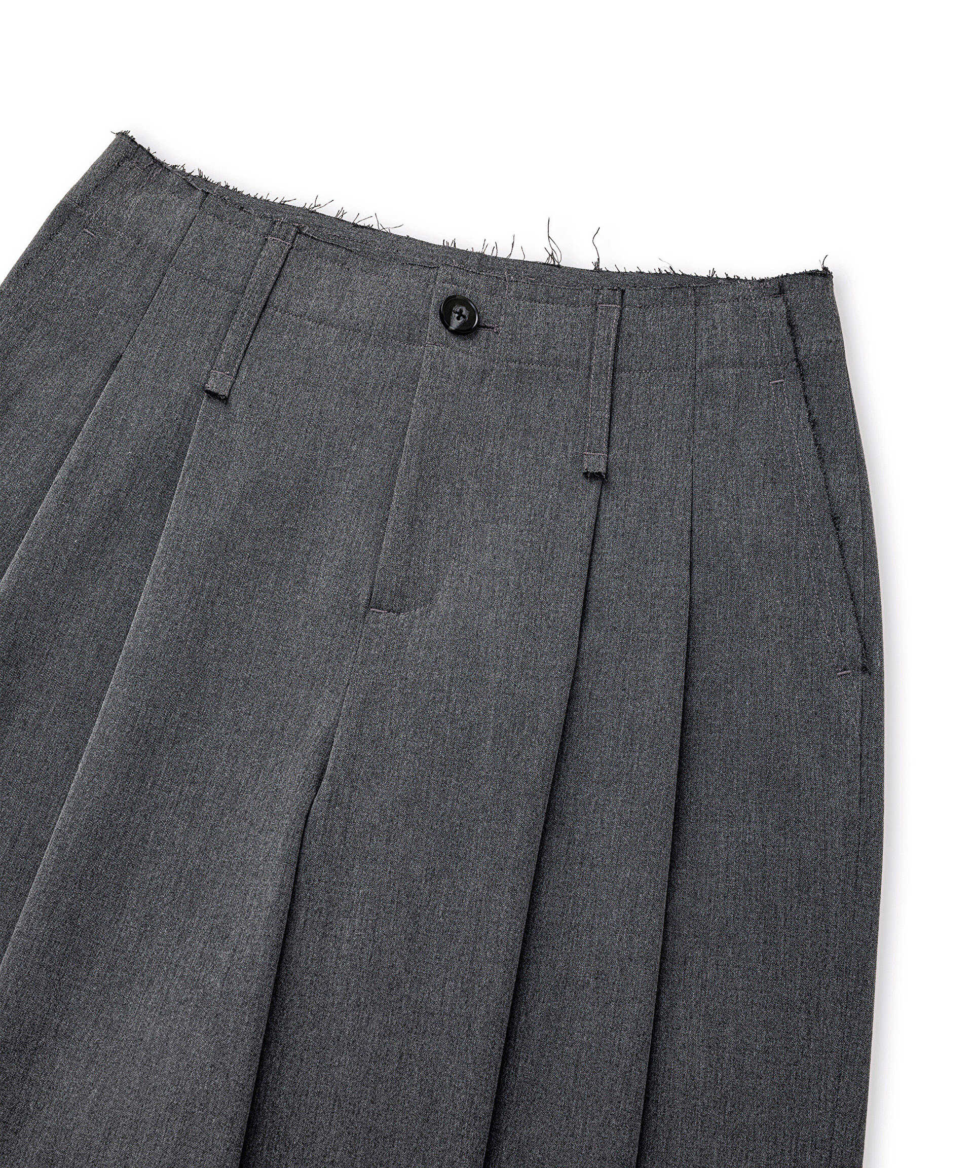 İpekyol Gri Raw edge wide leg pantolon görsel 7