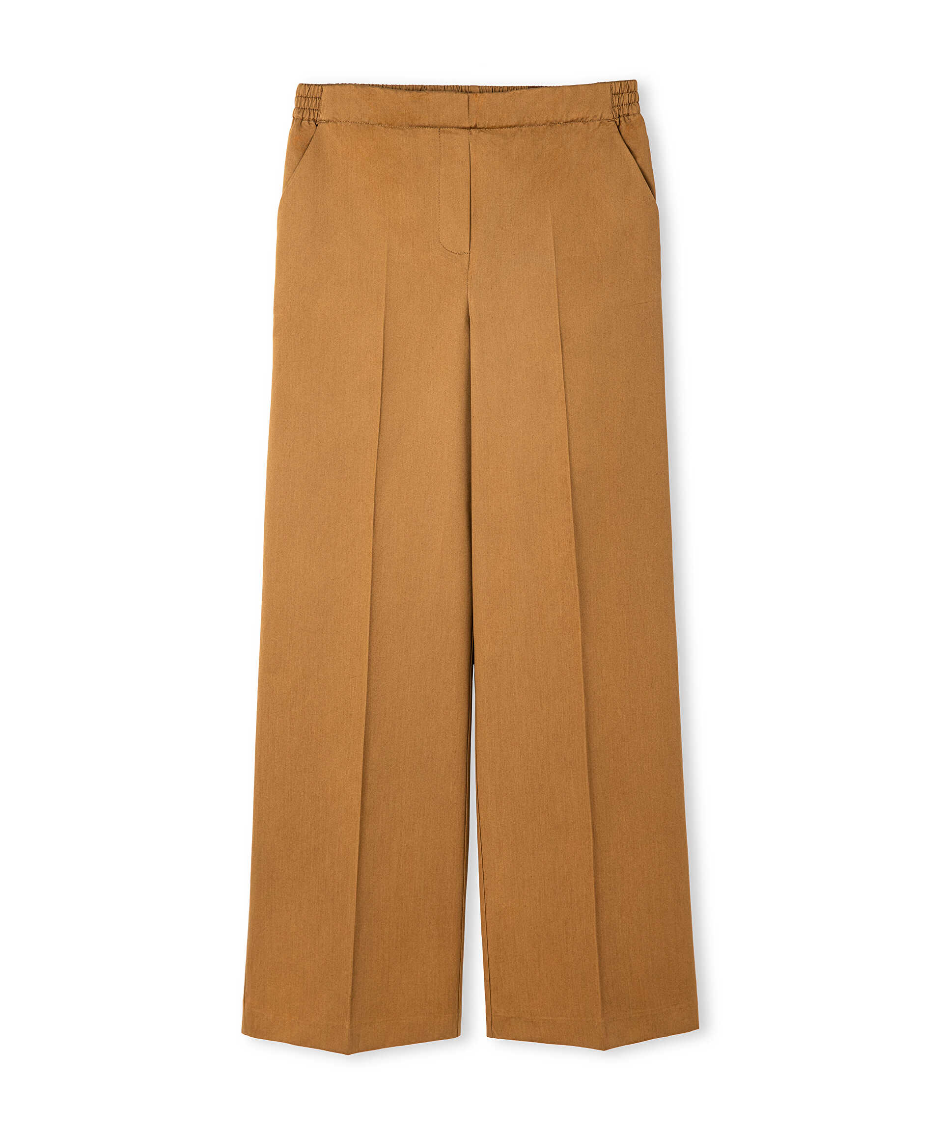 Miss İpekyol Kahverengi Elastik bel wide leg pantolon görsel 5