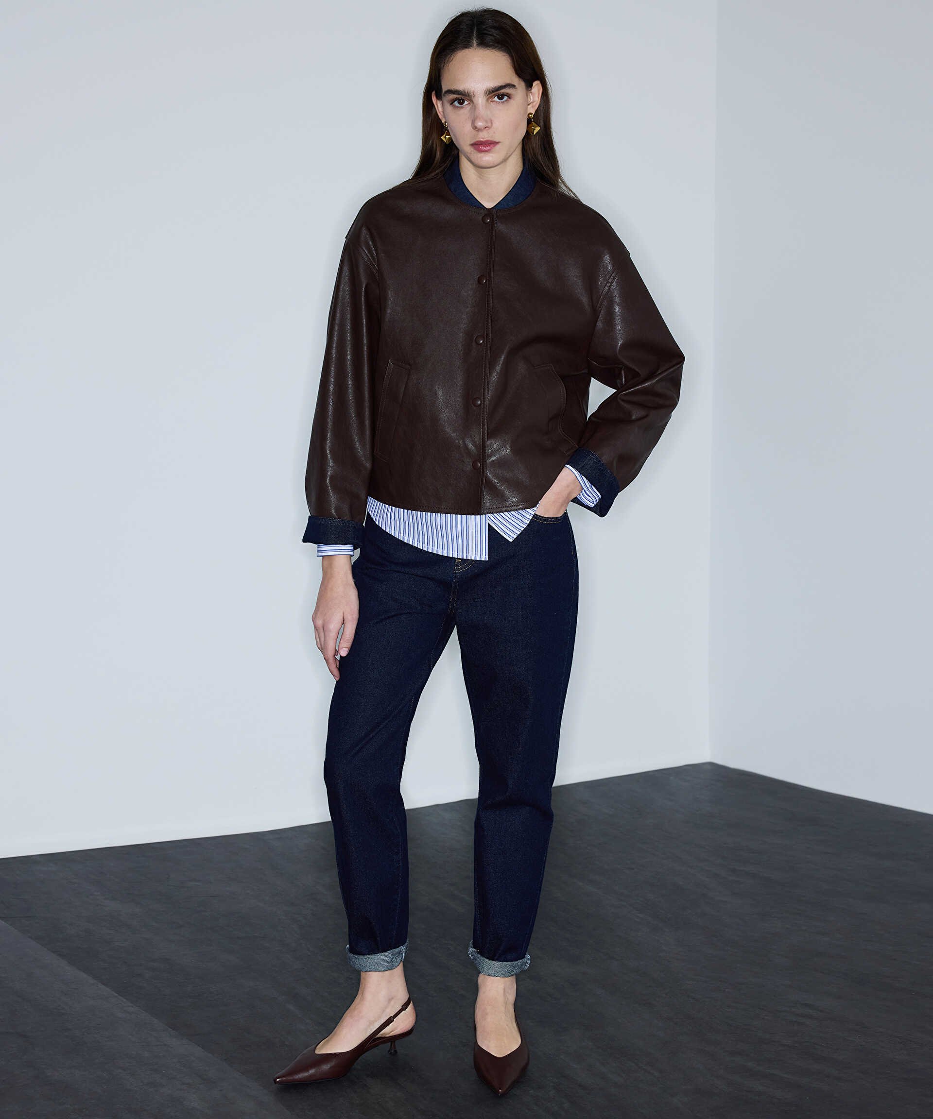 İpekyol Lacivert Mom fit jean pantolon