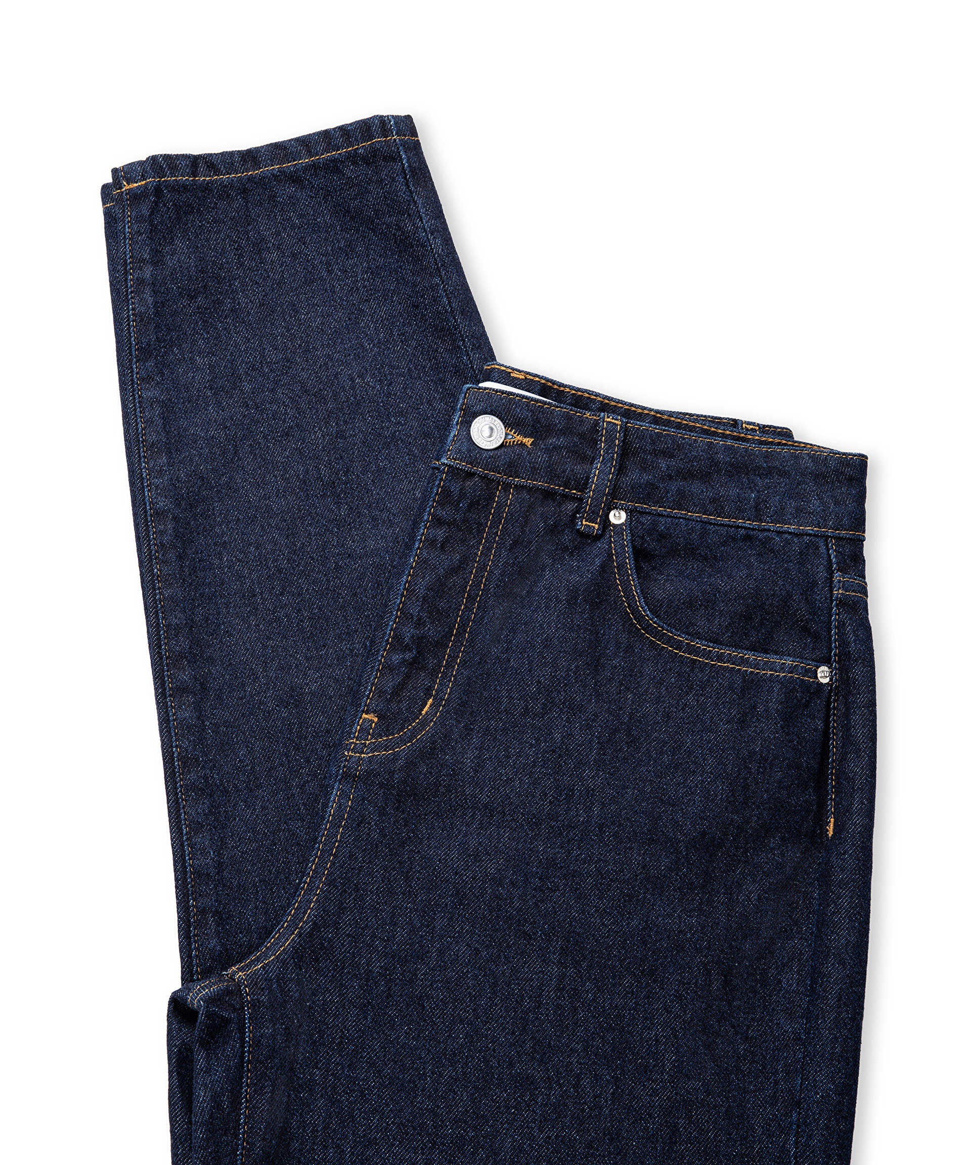 İpekyol Lacivert Mom fit jean pantolon görsel 6