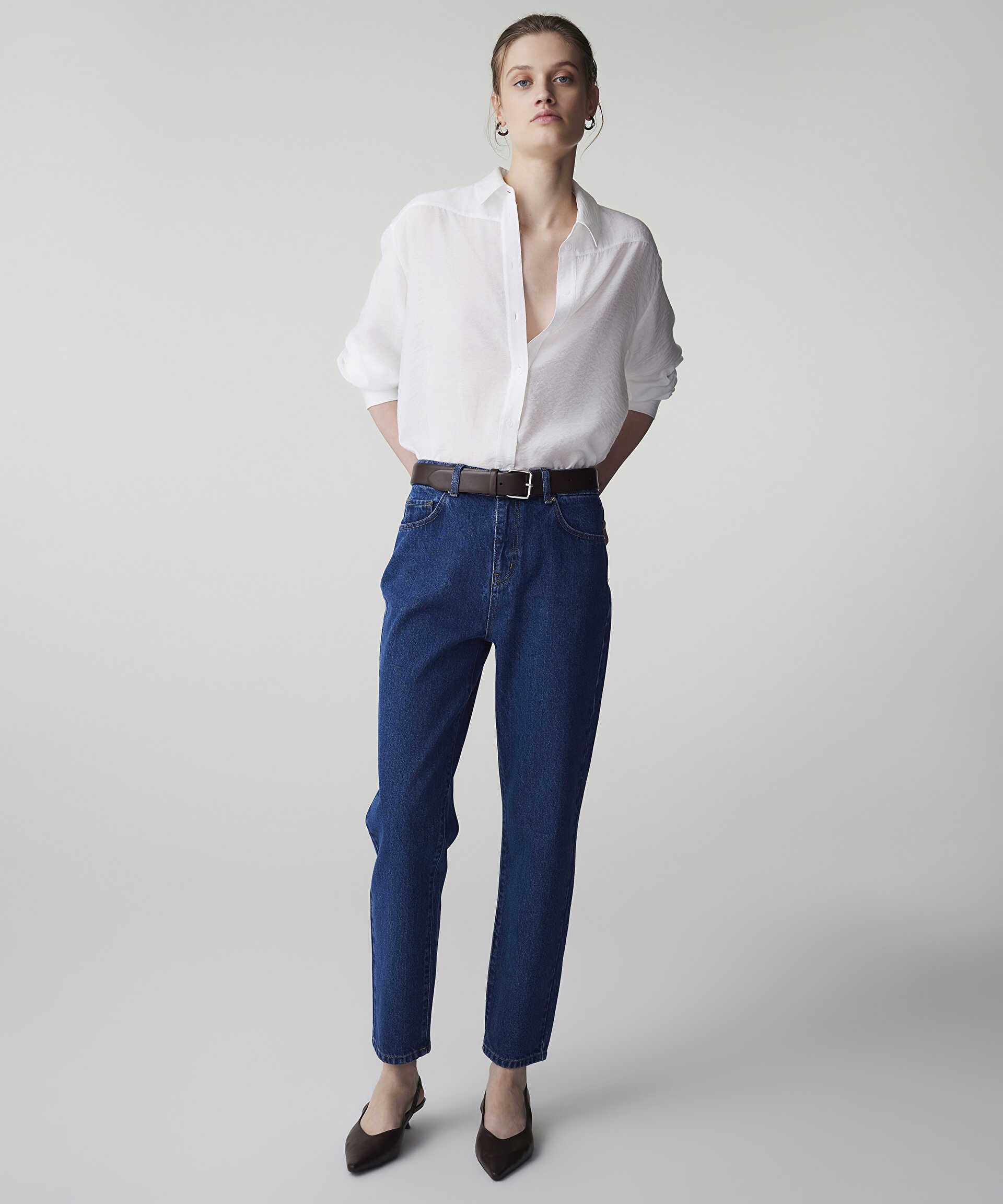 İpekyol Mavi Mom fit jean pantolon