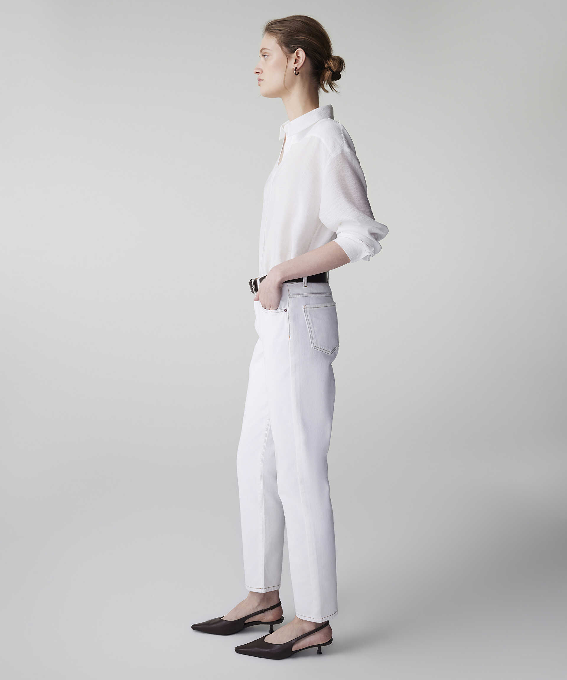 İpekyol Natürel Mom fit jean pantolon görsel 3