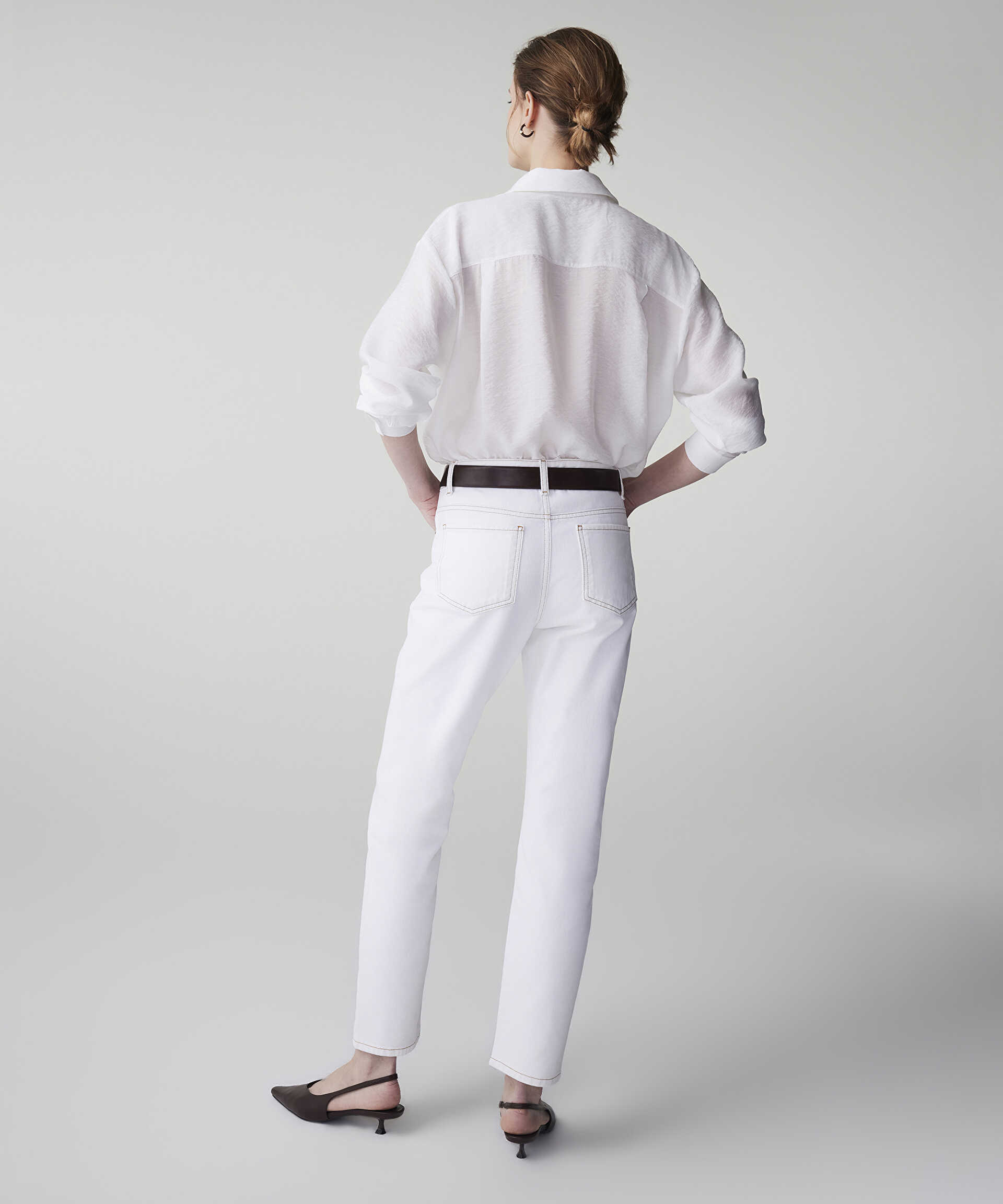 İpekyol Natürel Mom fit jean pantolon görsel 4