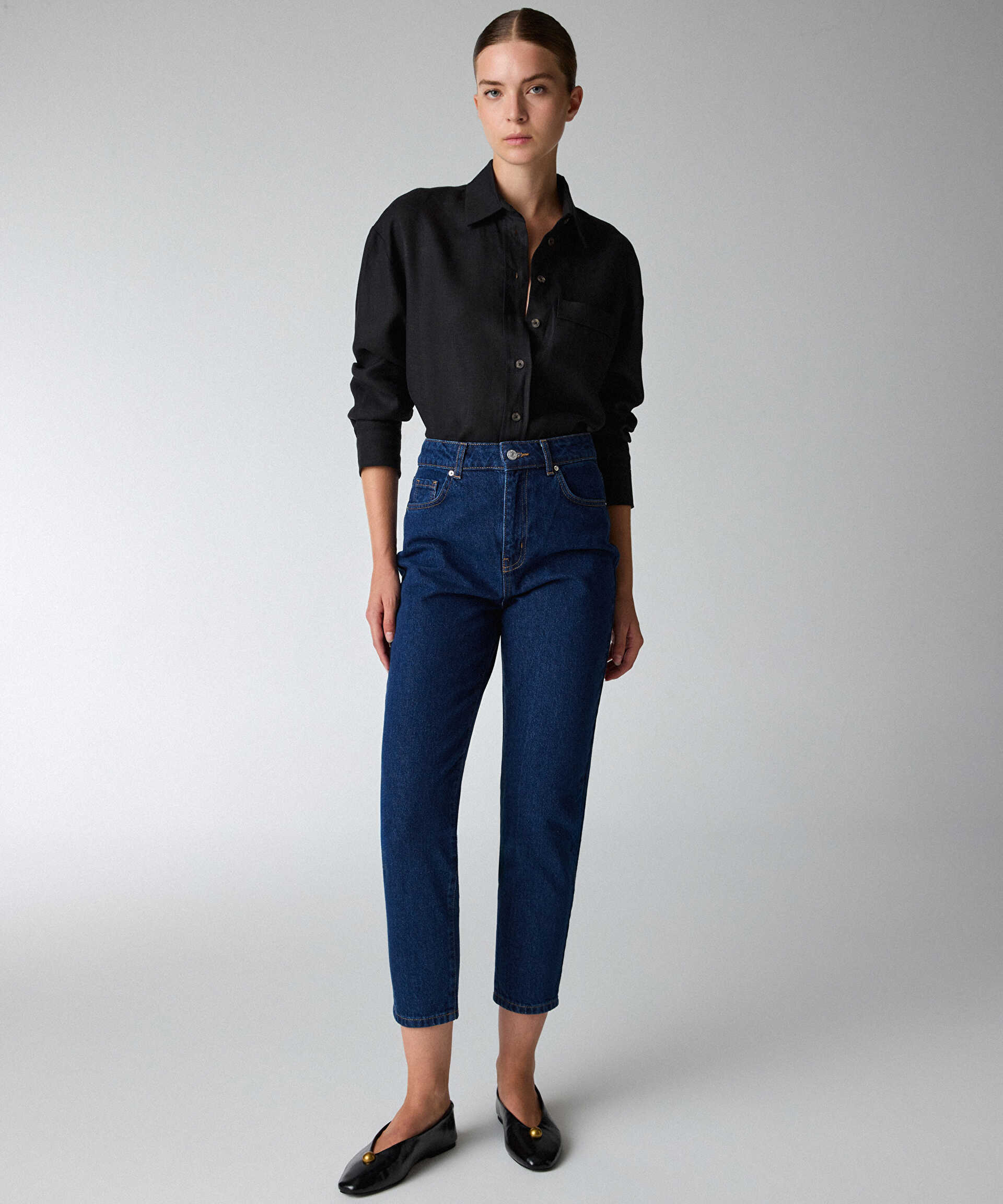 İpekyol Mavi Mom fit jean pantolon