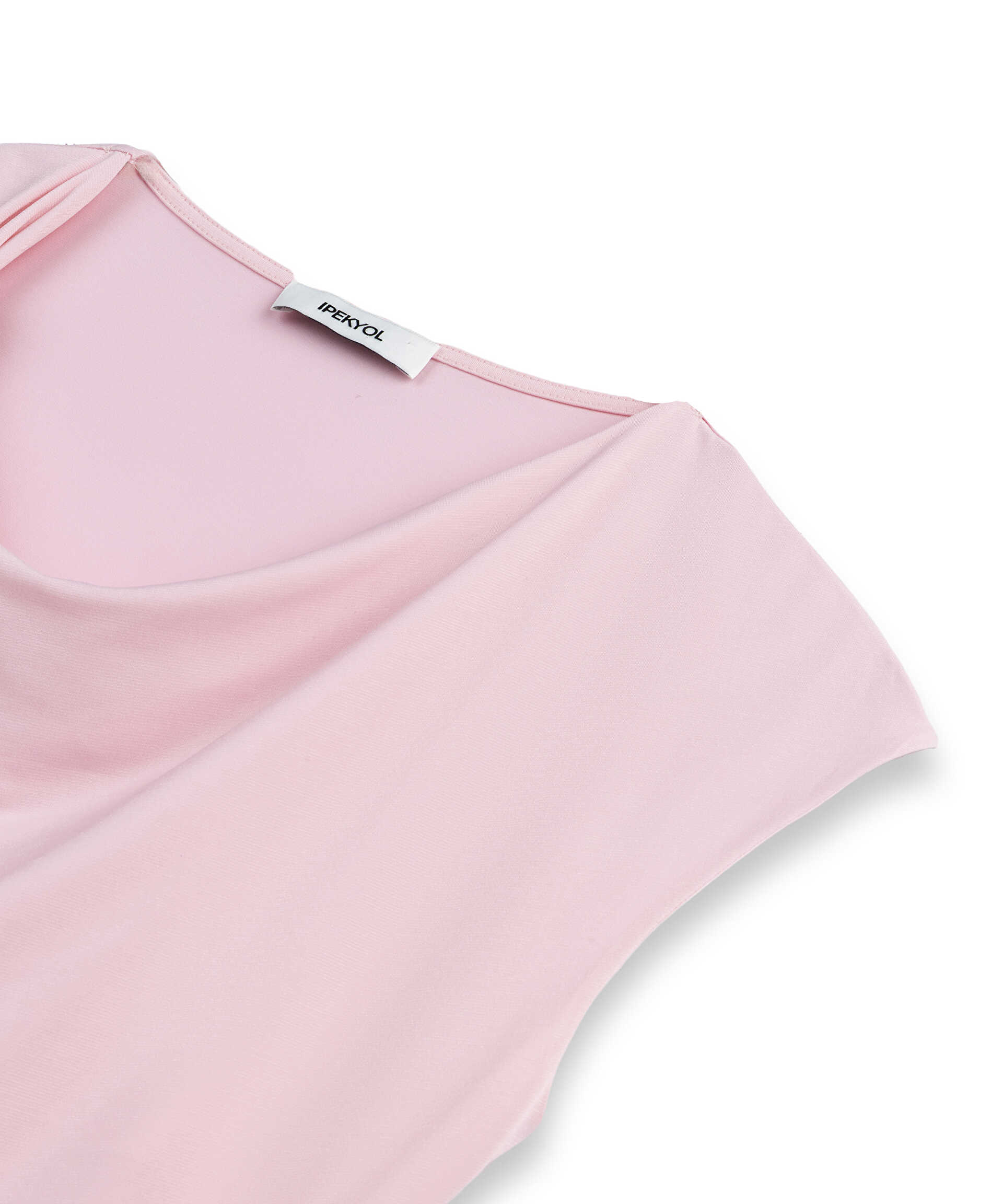 İpekyol Pembe Metal tokalı tişört görsel 6