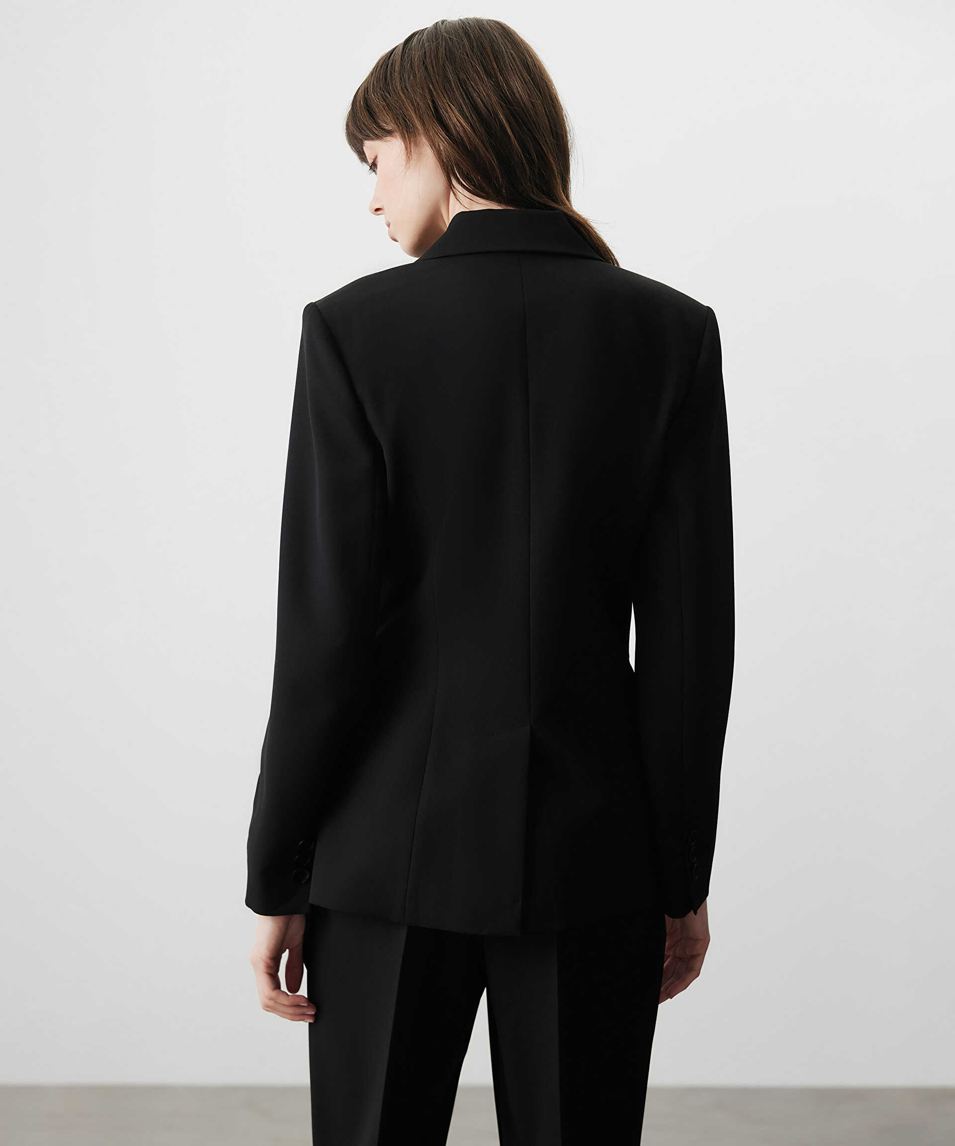 Miss İpekyol Siyah Kruvaze blazer görsel 4