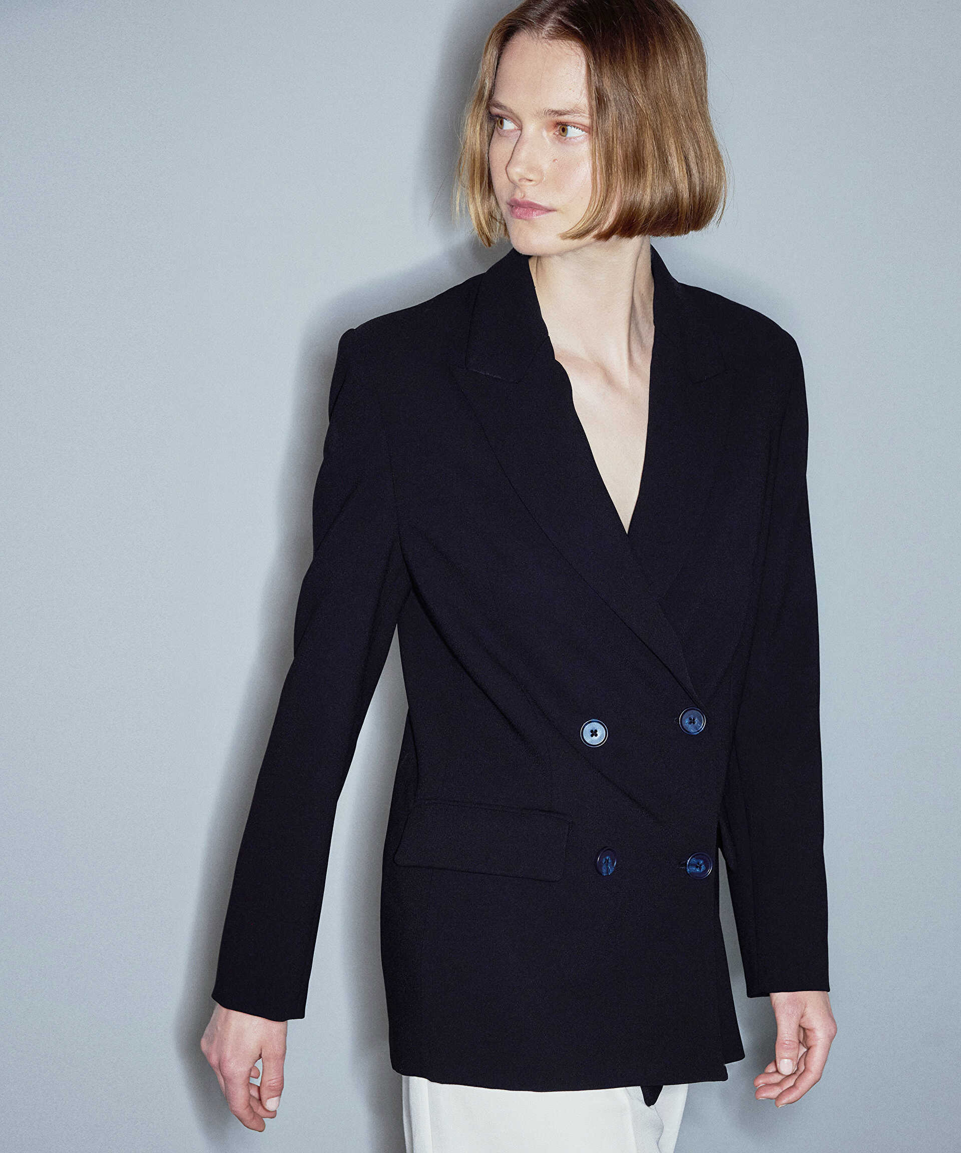 İpekyol Siyah Kruvaze blazer
