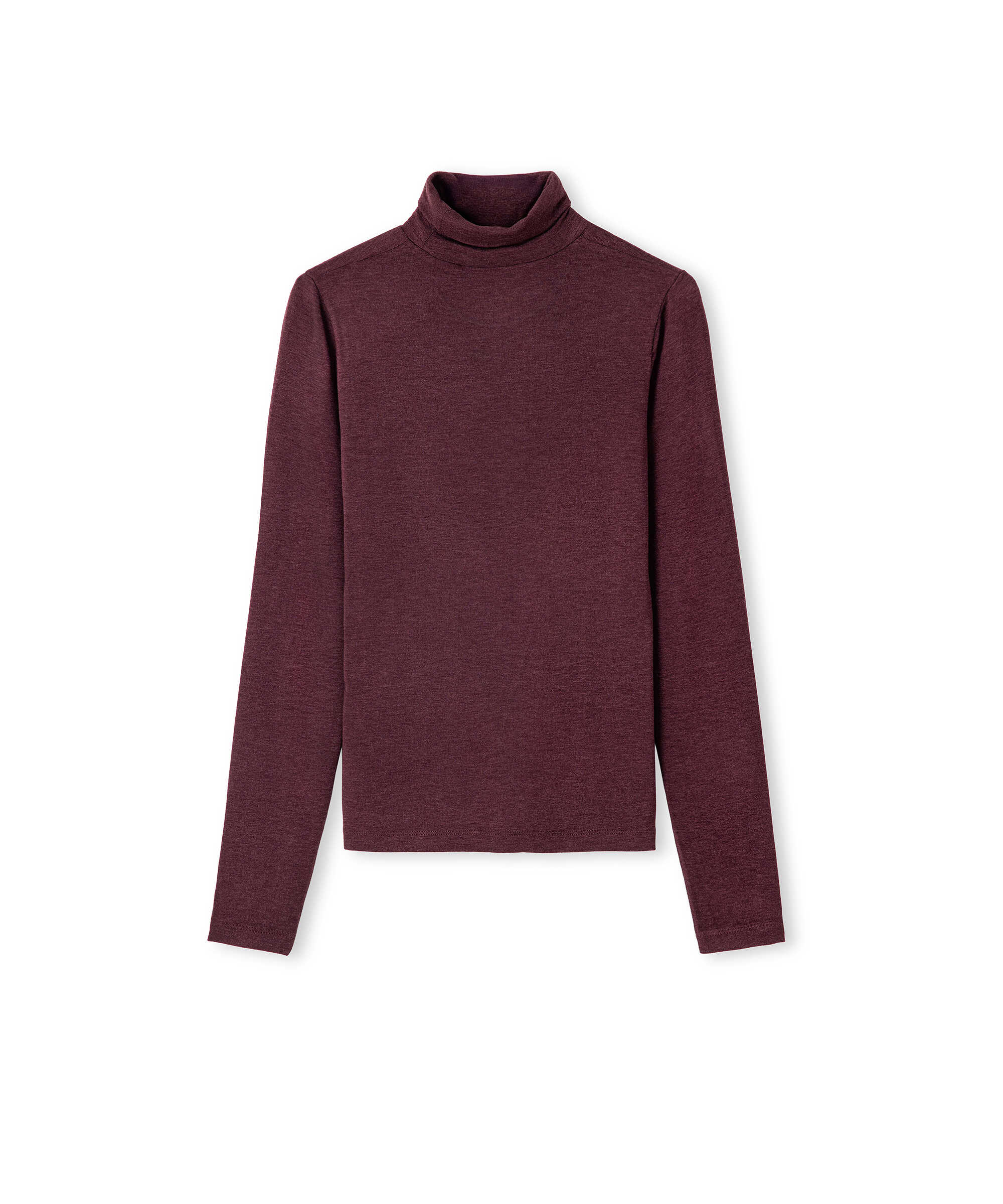 Balıkçı yaka basic tişört - IW6250070035035 - Bordo Tişört