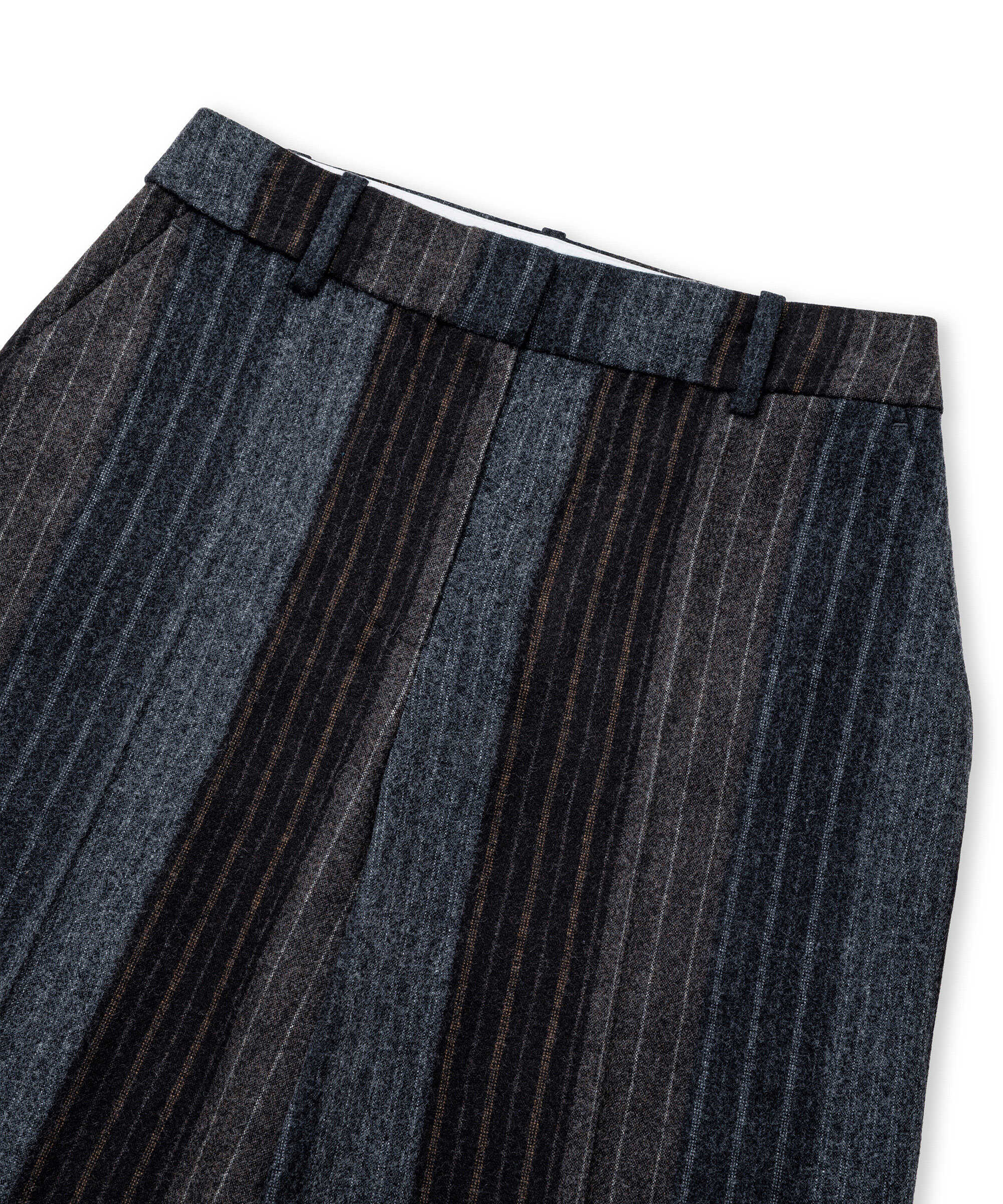Yün içerikli çizgili pantolon - IW6260003143036 - Antrasit Pantolon