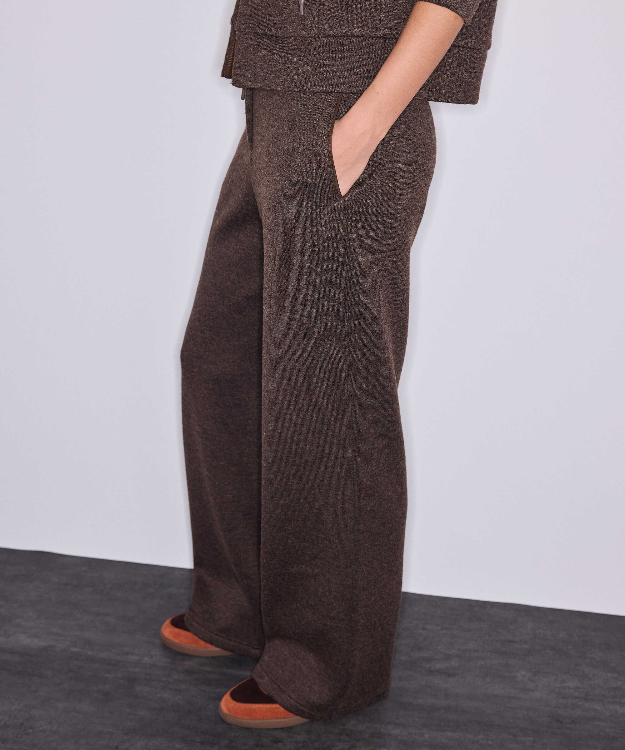 Kontrast bel pantolon - IW6260003221074 - Kahverengi Pantolon
