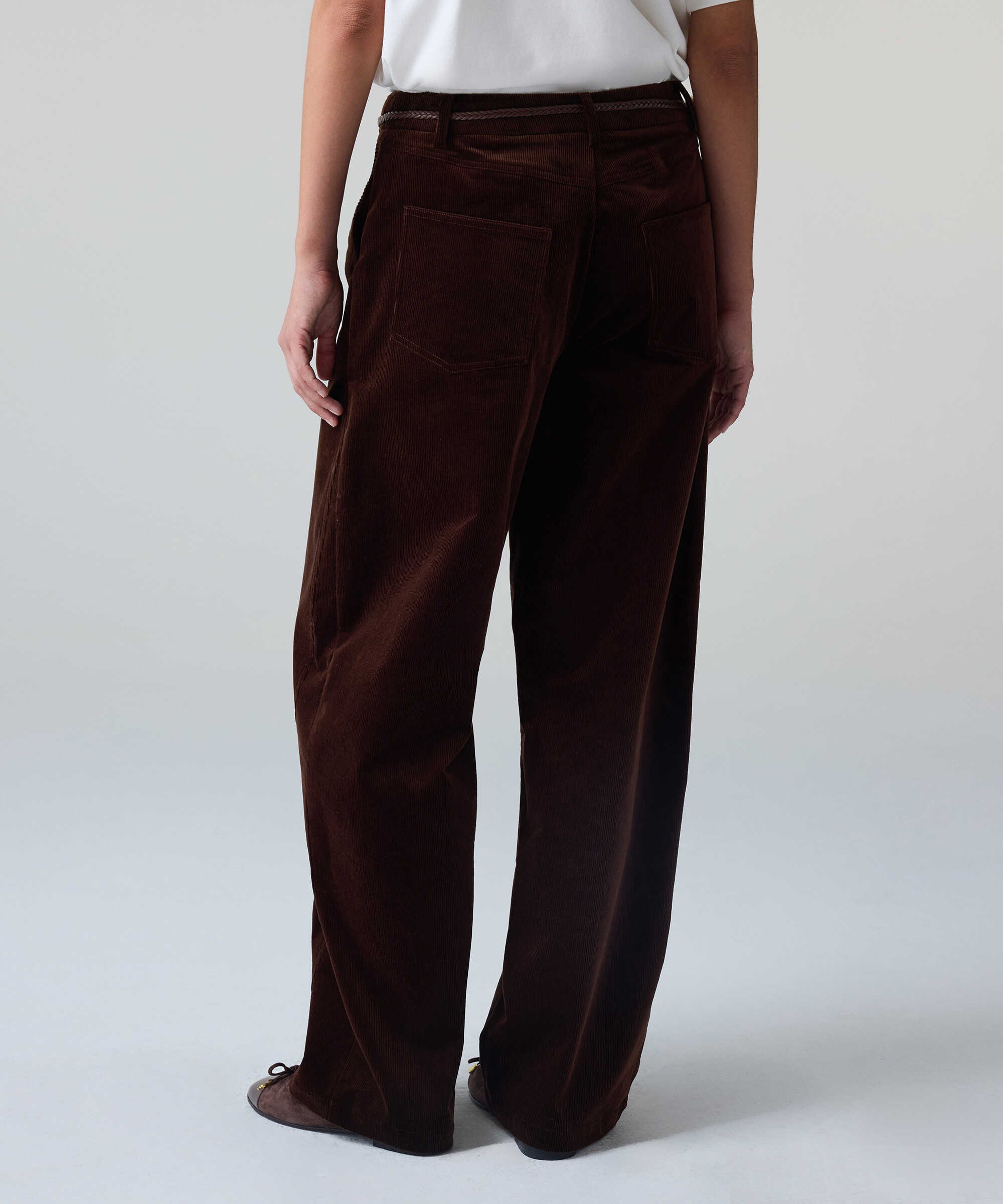 Kemerli kadife pantolon - IW6260003222074 - Kahverengi Pantolon