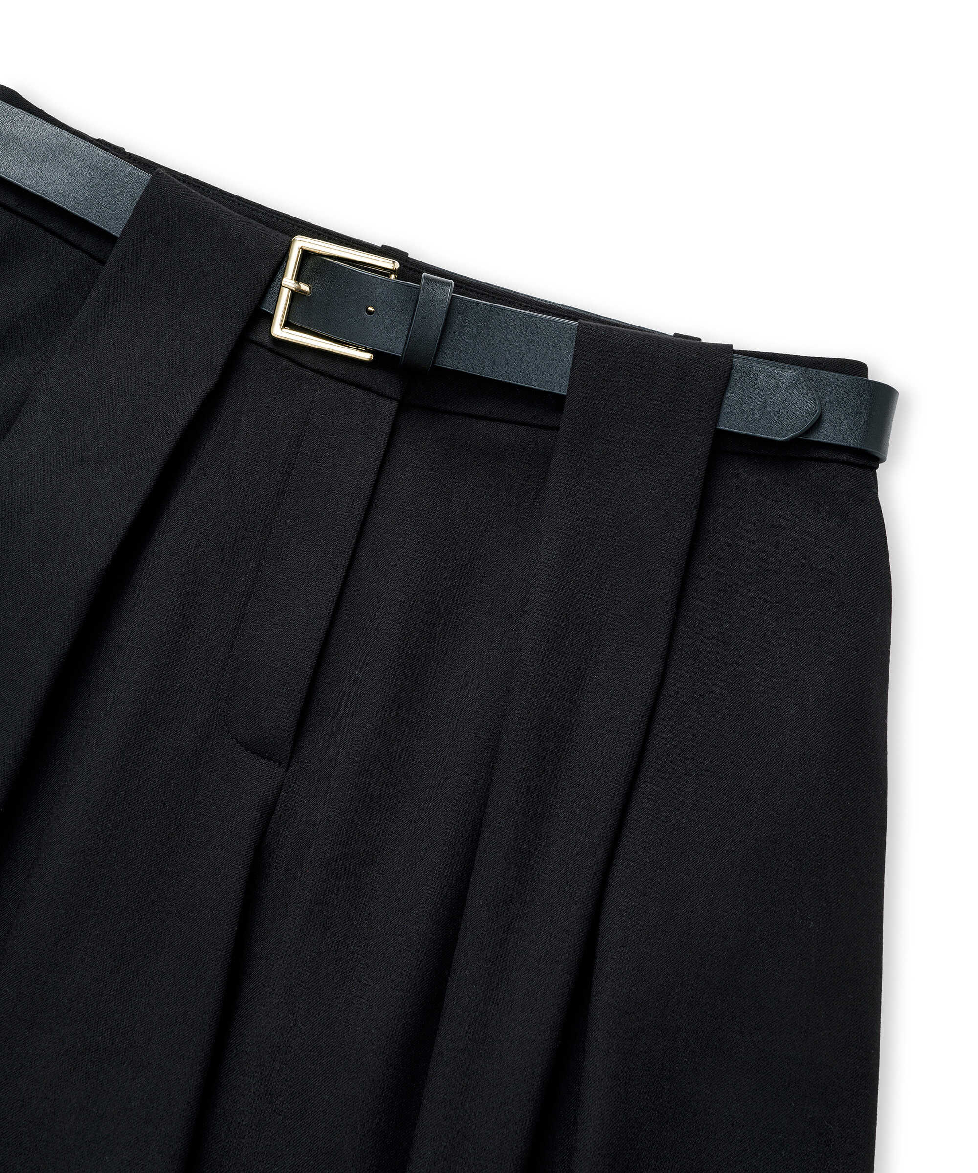 Kemerli palazzo bermuda - IW6260003299001 - Siyah Pantolon