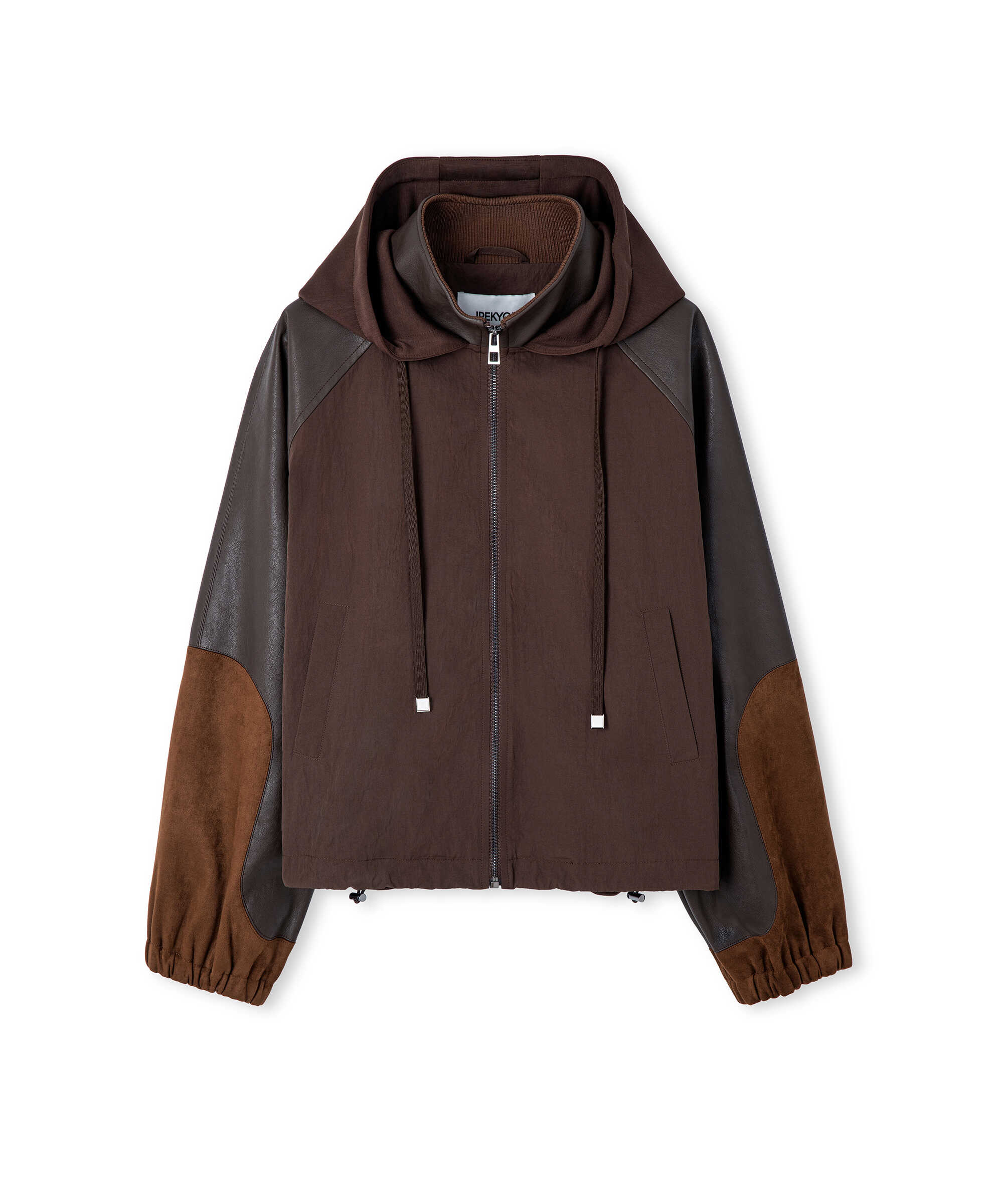 Kumaş mix colorblock mont - IW6260012418074 - Kahverengi Mont
