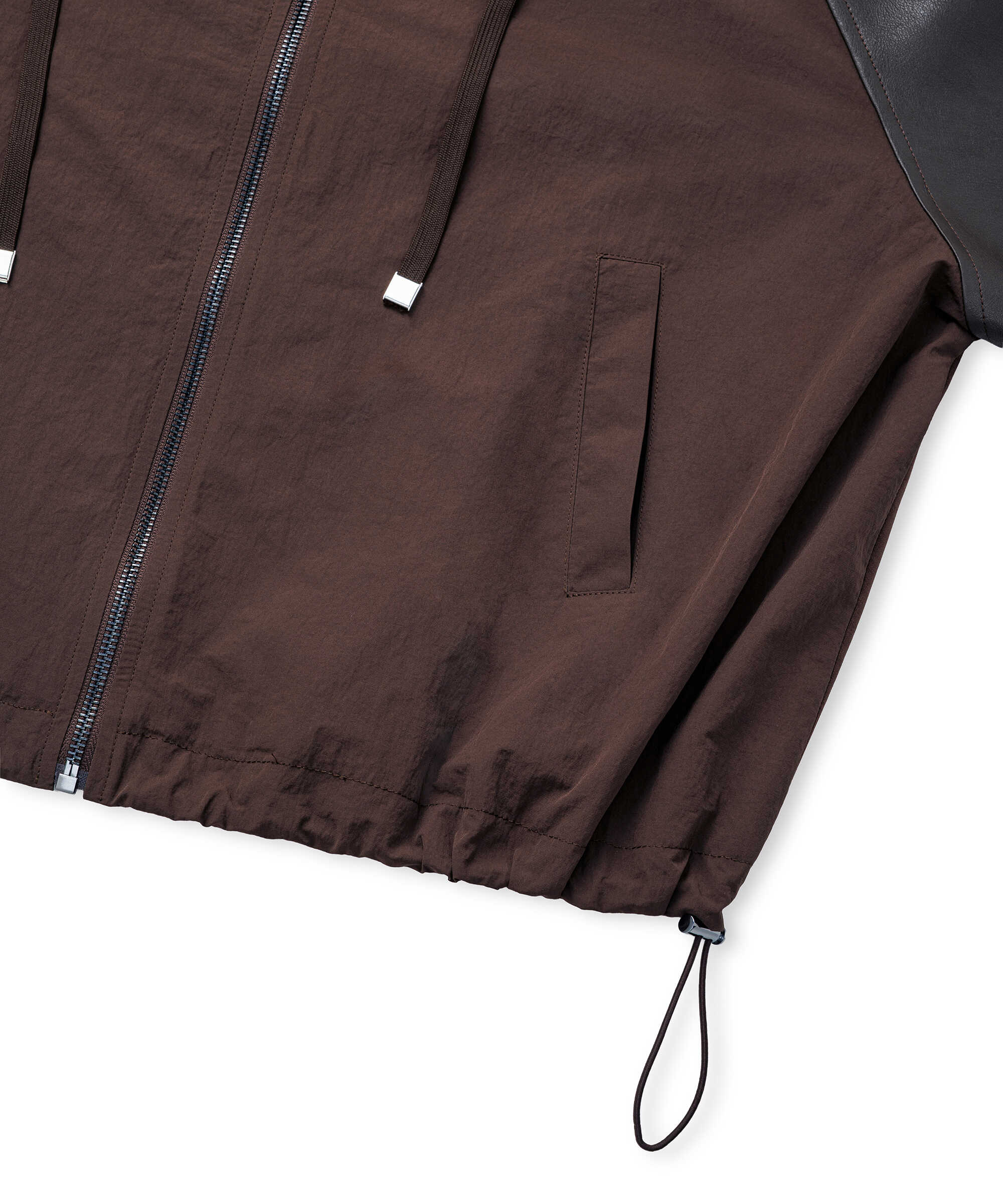 Kumaş mix colorblock mont - IW6260012418074 - Kahverengi Mont