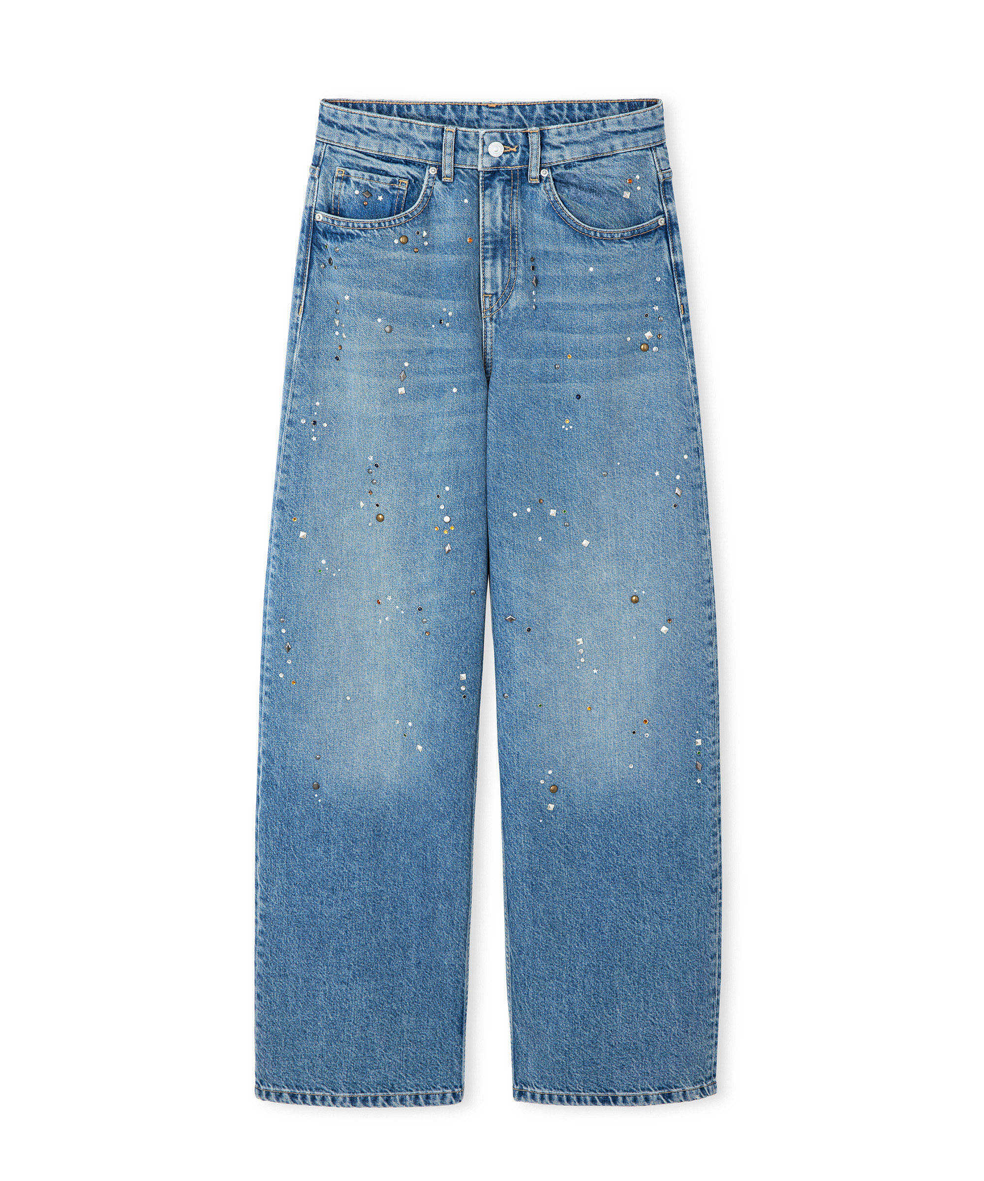 Karma trok baskılı jean pantolon - IW6260018030AC7 - Koyu İndigo Jean Pantolon