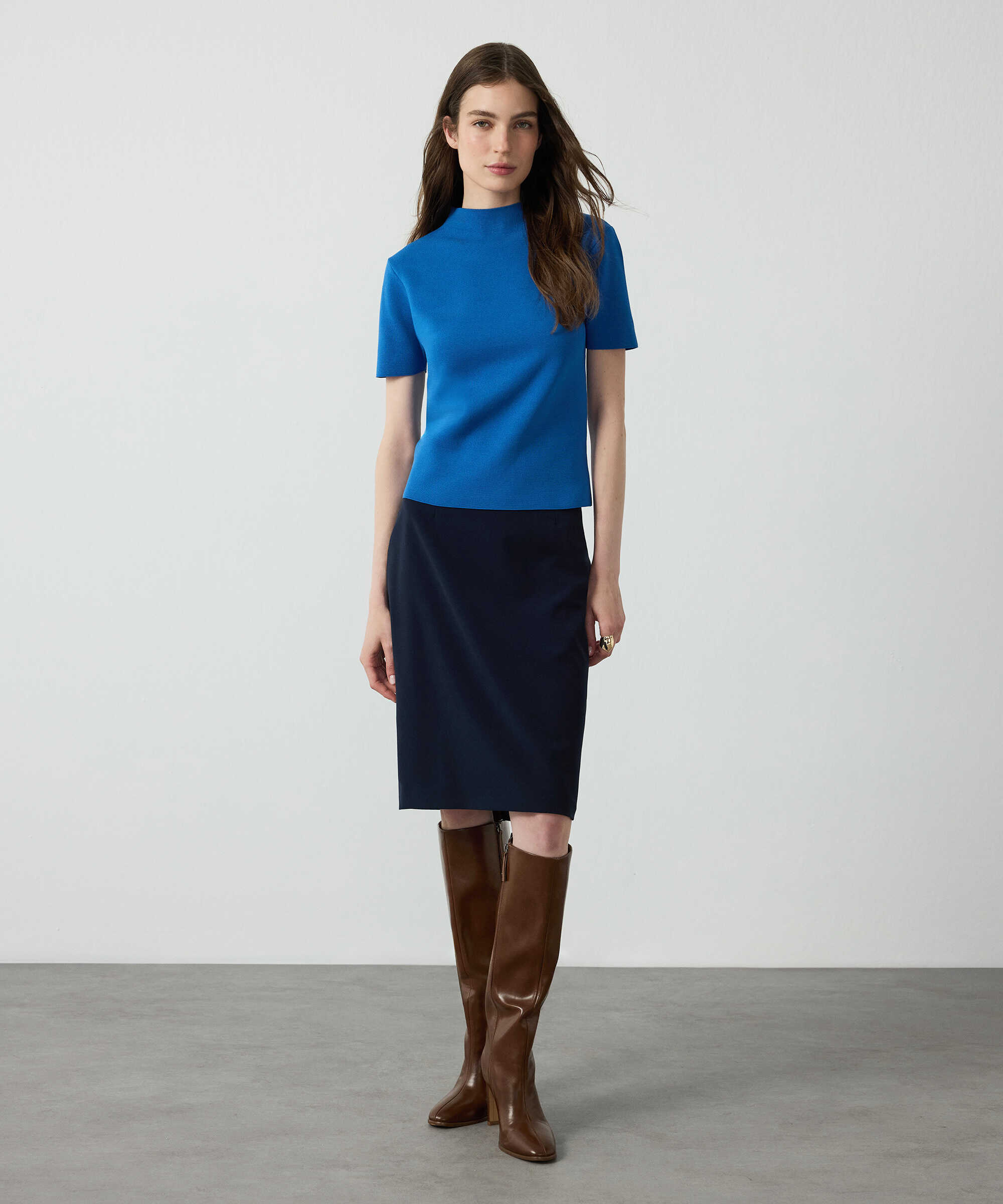 Yüksek yaka basic triko - IW6260050132020 - Saks Triko