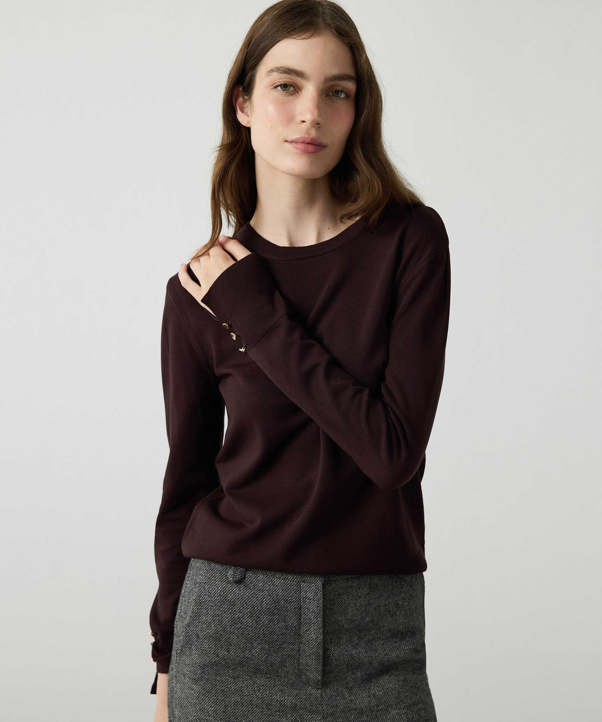 Basic triko - IW6260050133074 - Kahverengi Triko