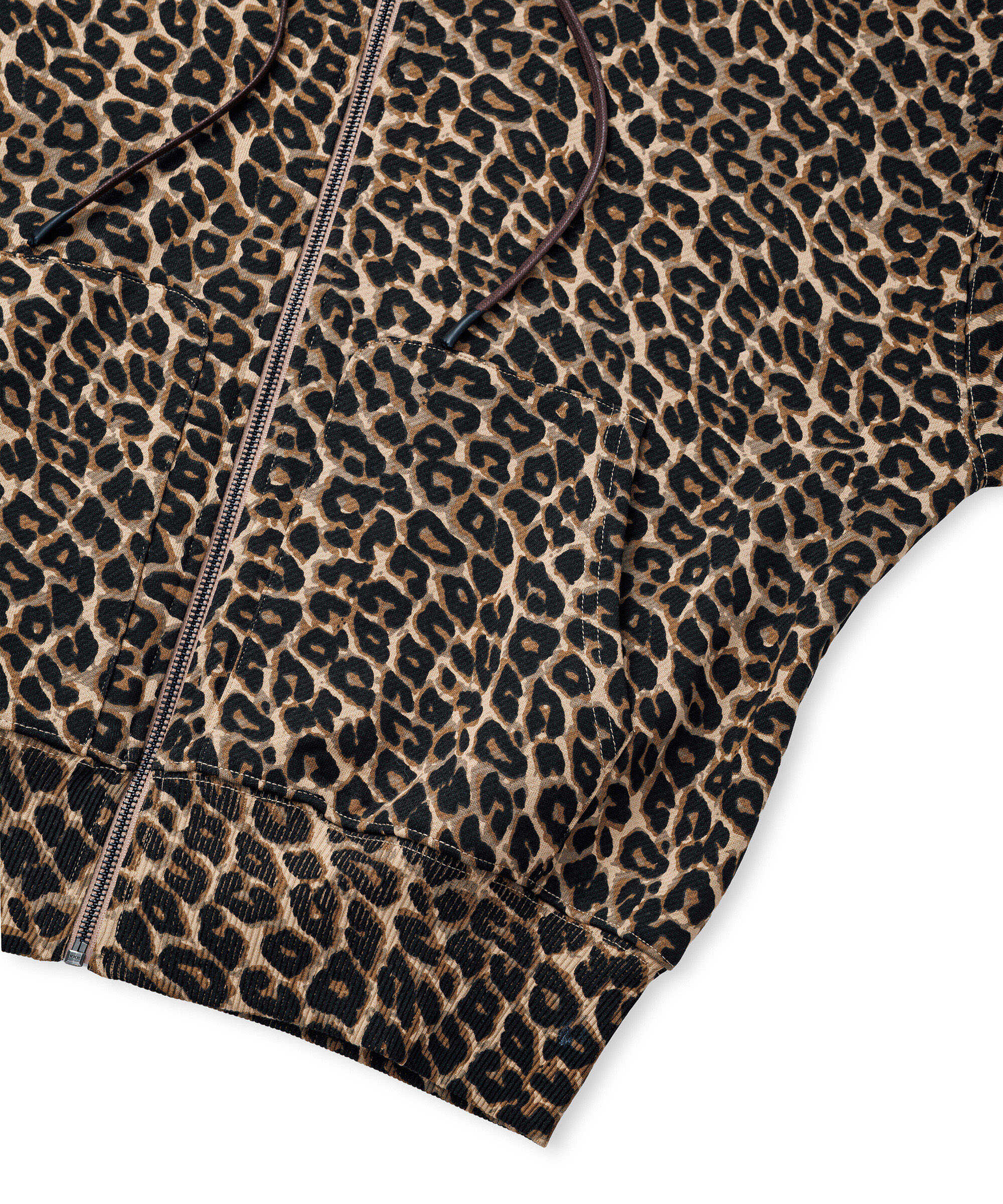 Leopar desen oversize sweatshirt - IW6260091111074 - Kahverengi Sweatshırt