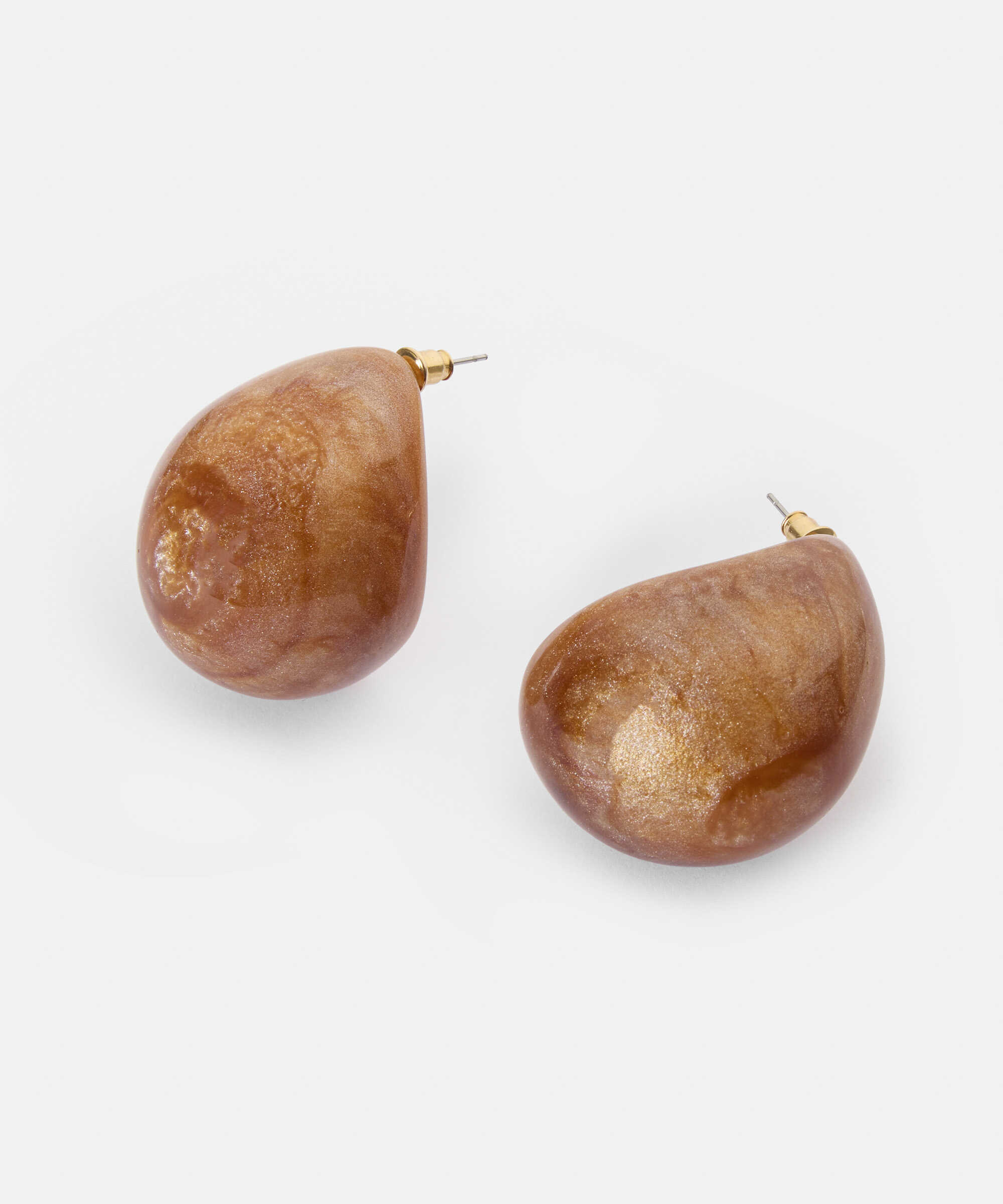 Reçine küpe - IW6260068021074 - Kahverengi Küpe