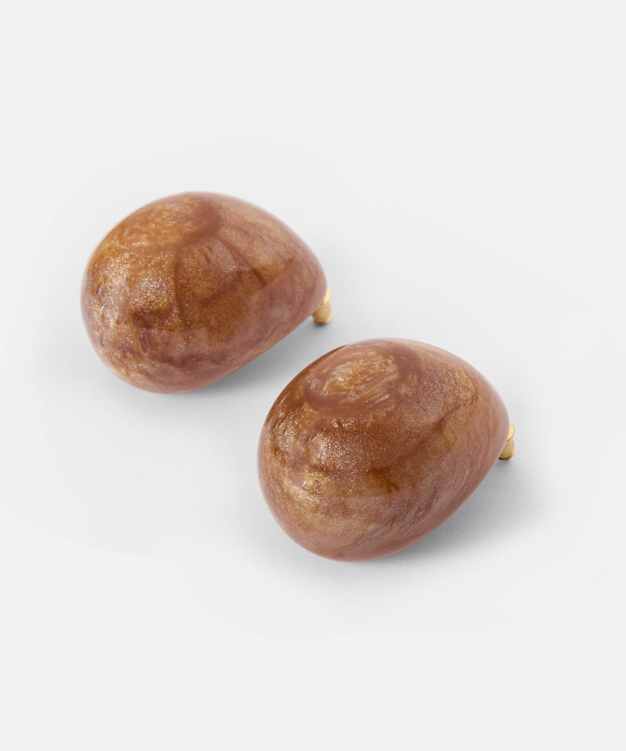 Reçine küpe - IW6260068021074 - Kahverengi Küpe
